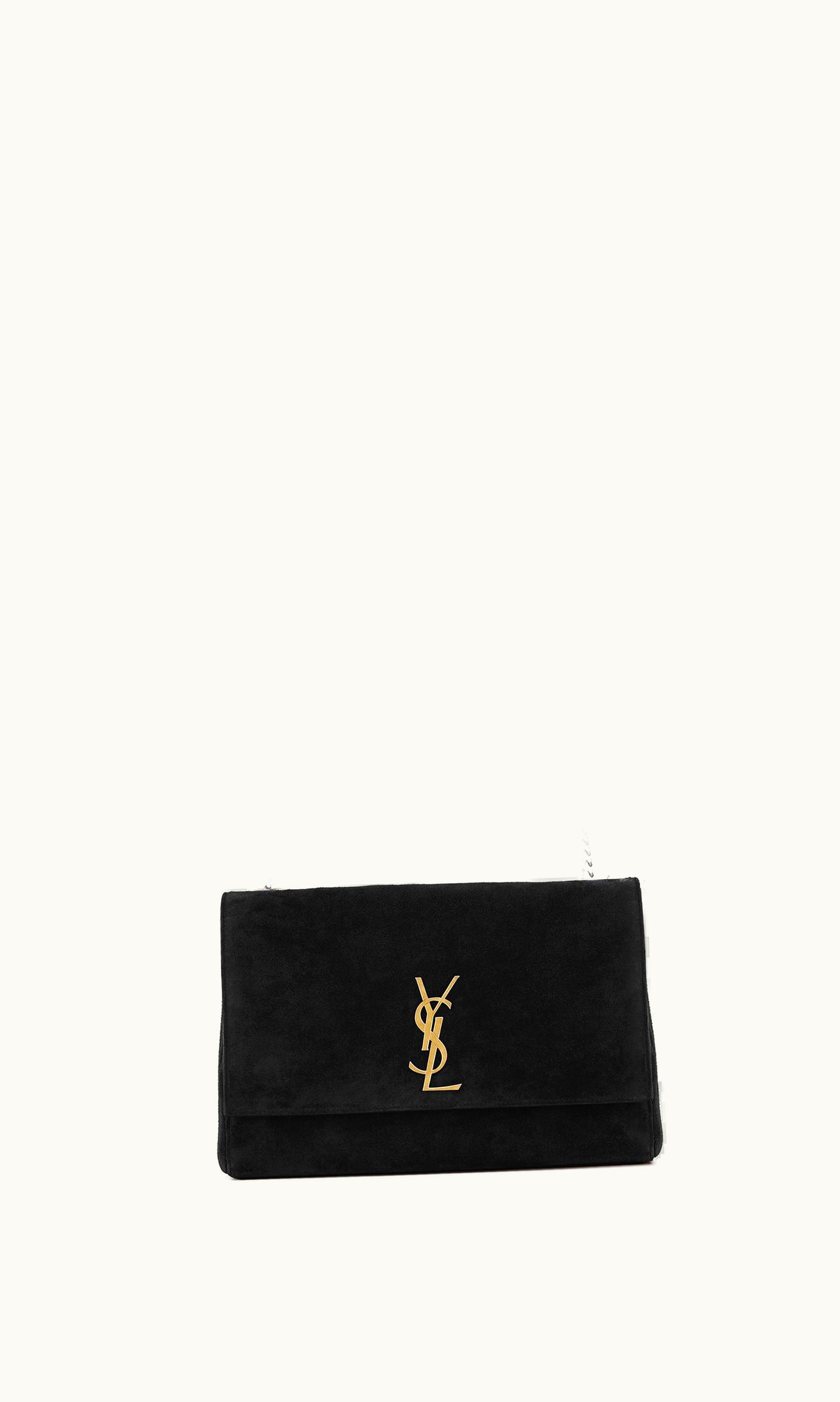 Saint Laurent Saint Laurent Reversible Medium Kate In Suede Black