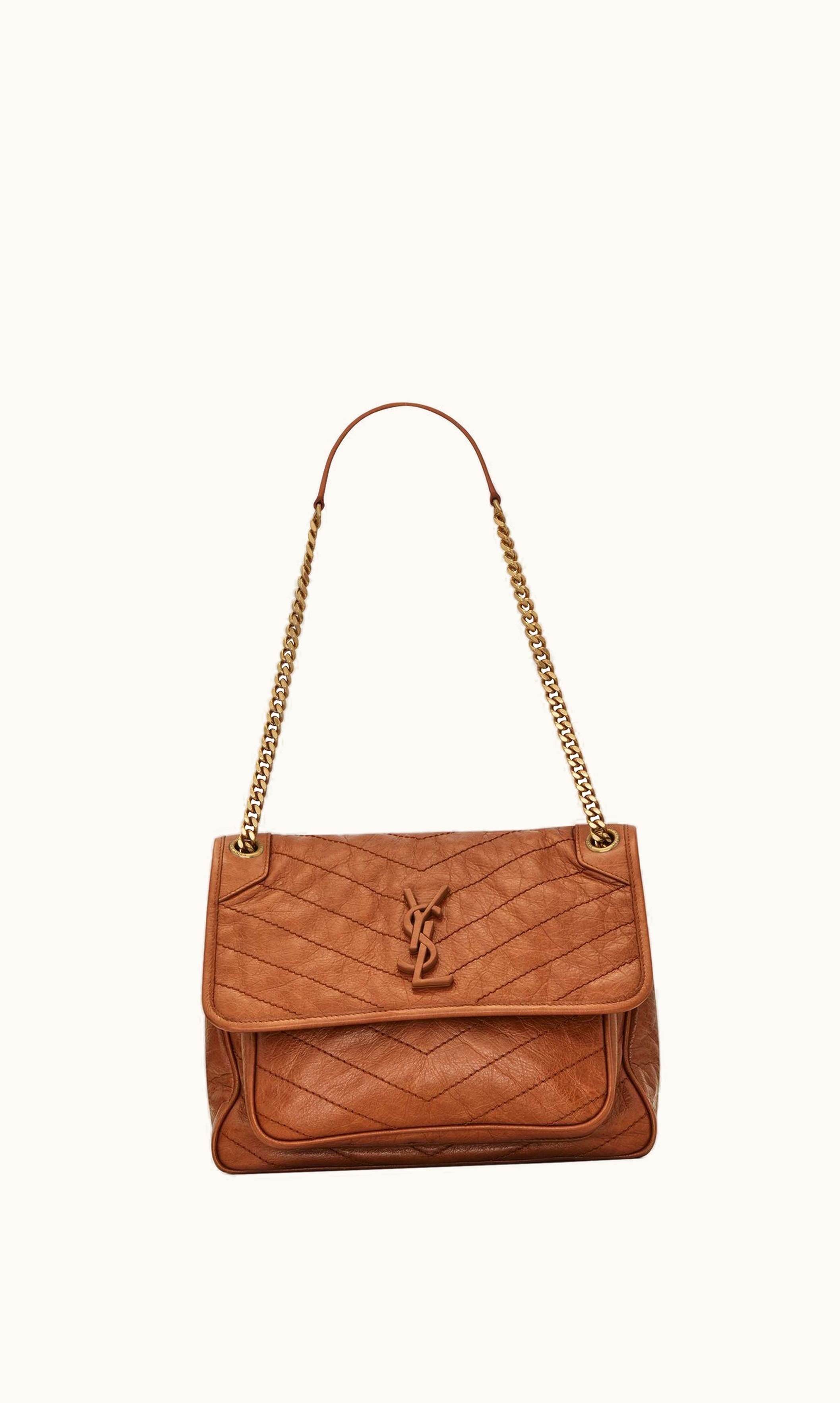 Saint Laurent Saint Laurent Niki Medium In Vintage Leather Light Caramel