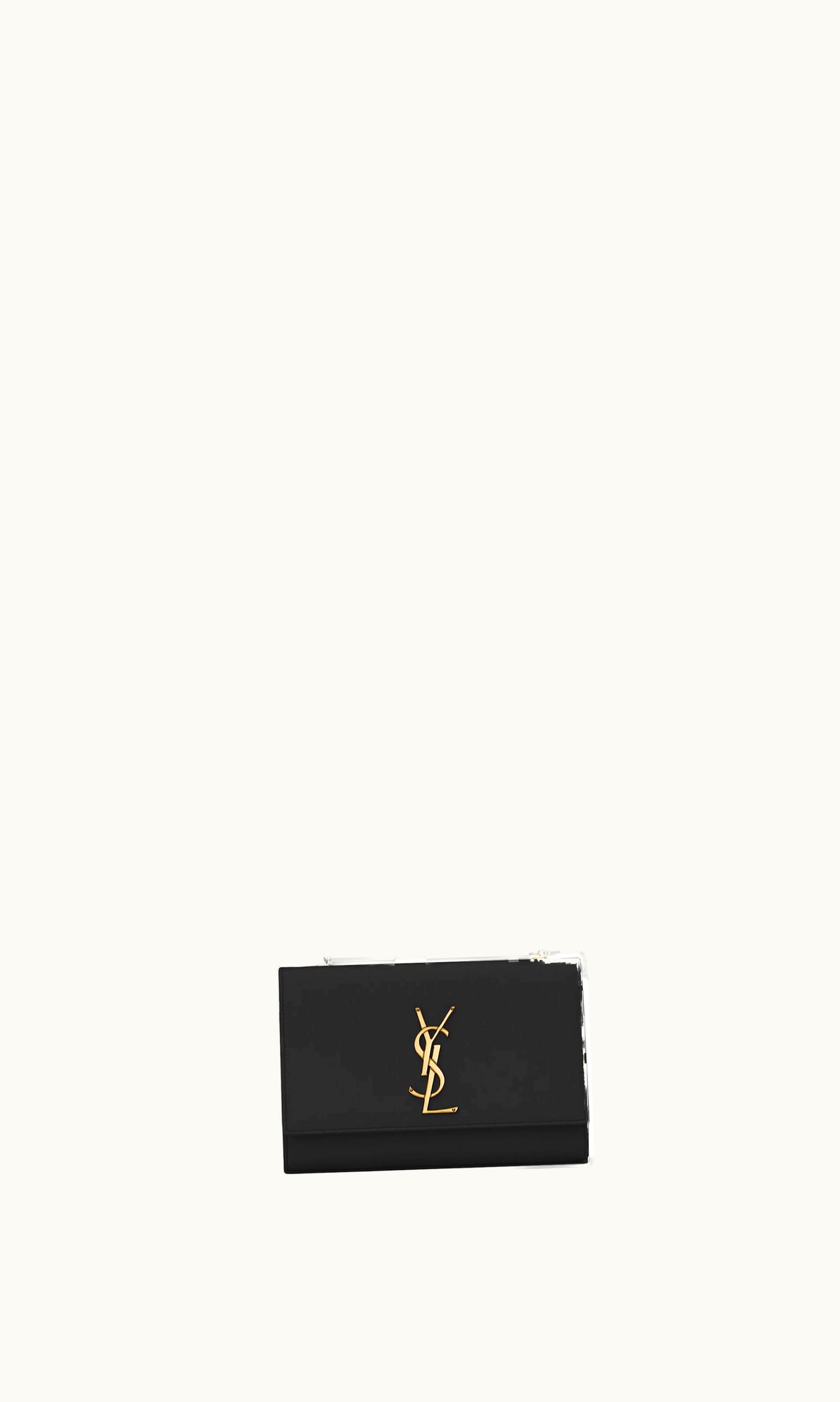 Saint Laurent Saint Laurent Kate Small In Grain De Poudre Embossed Leather Black