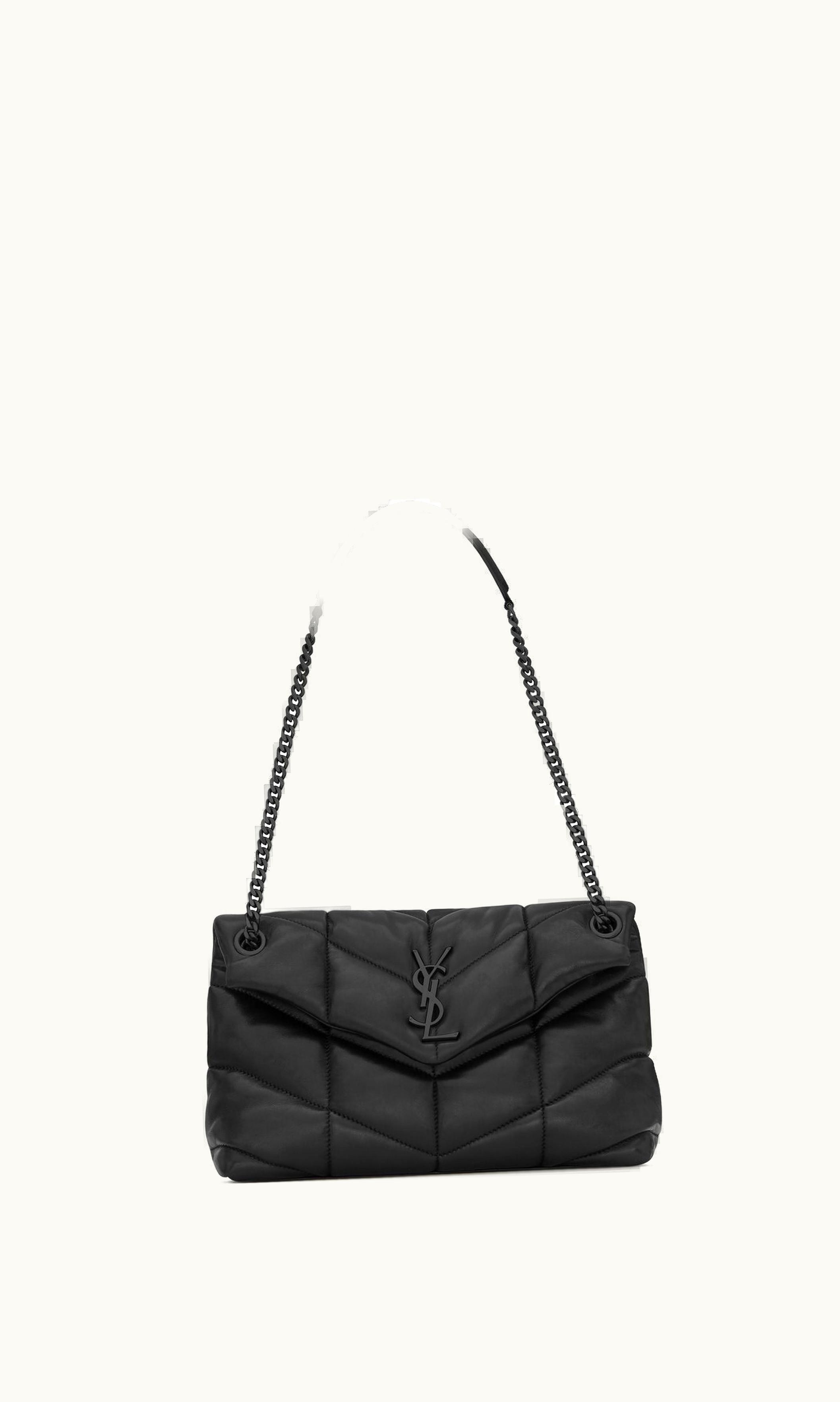 Saint Laurent Saint Laurent Puffer Small In Nappa Leather Black BLACK
