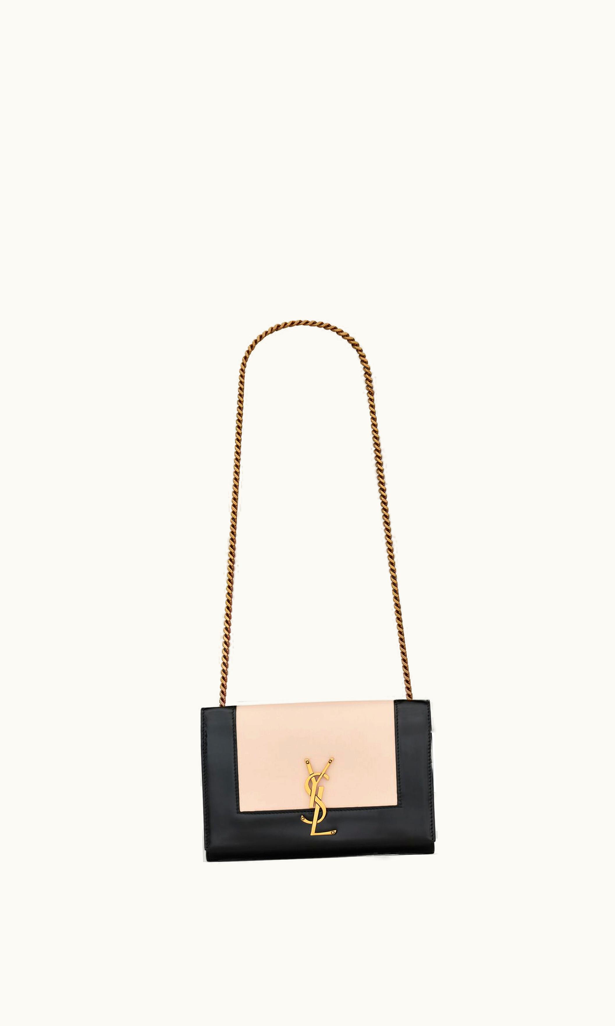 Saint Laurent Saint Laurent Kate Small In Nappa Leather Desert Sand And Black