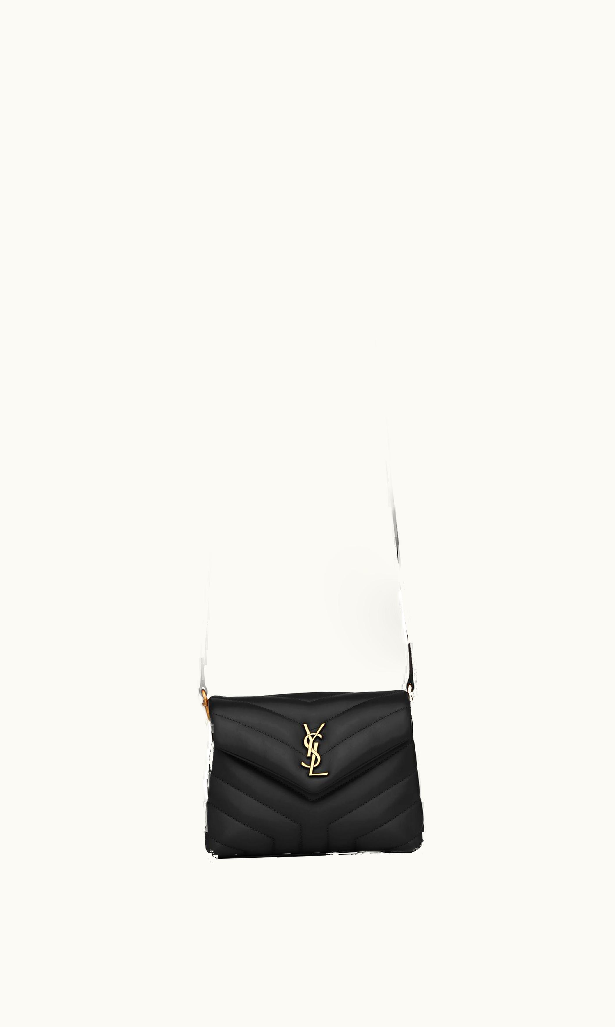 Saint Laurent Saint Laurent Toy Loulou In Quilted Leather Black BLACK
