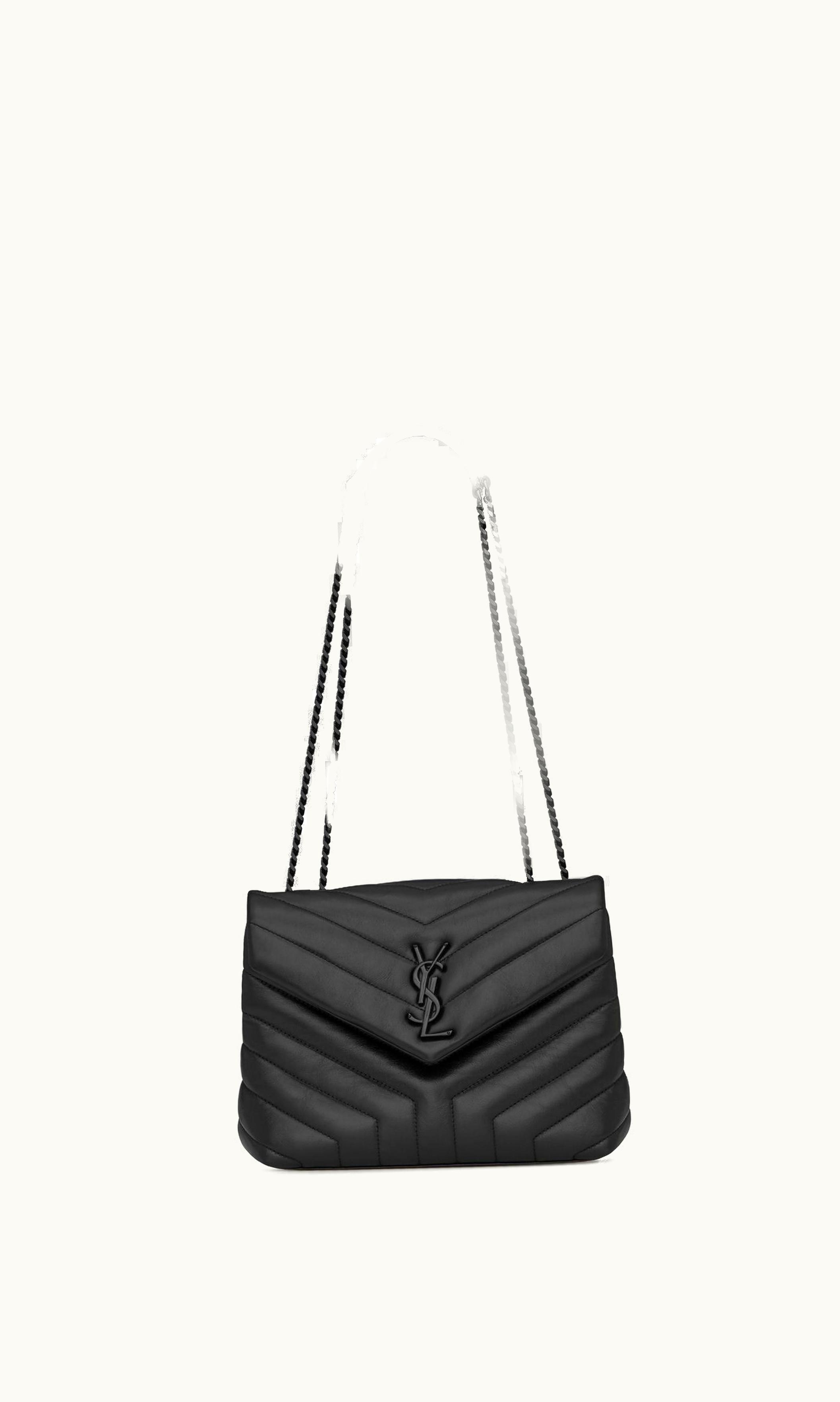Saint Laurent Saint Laurent Loulou Small In Quilted Leather Noir NOIR