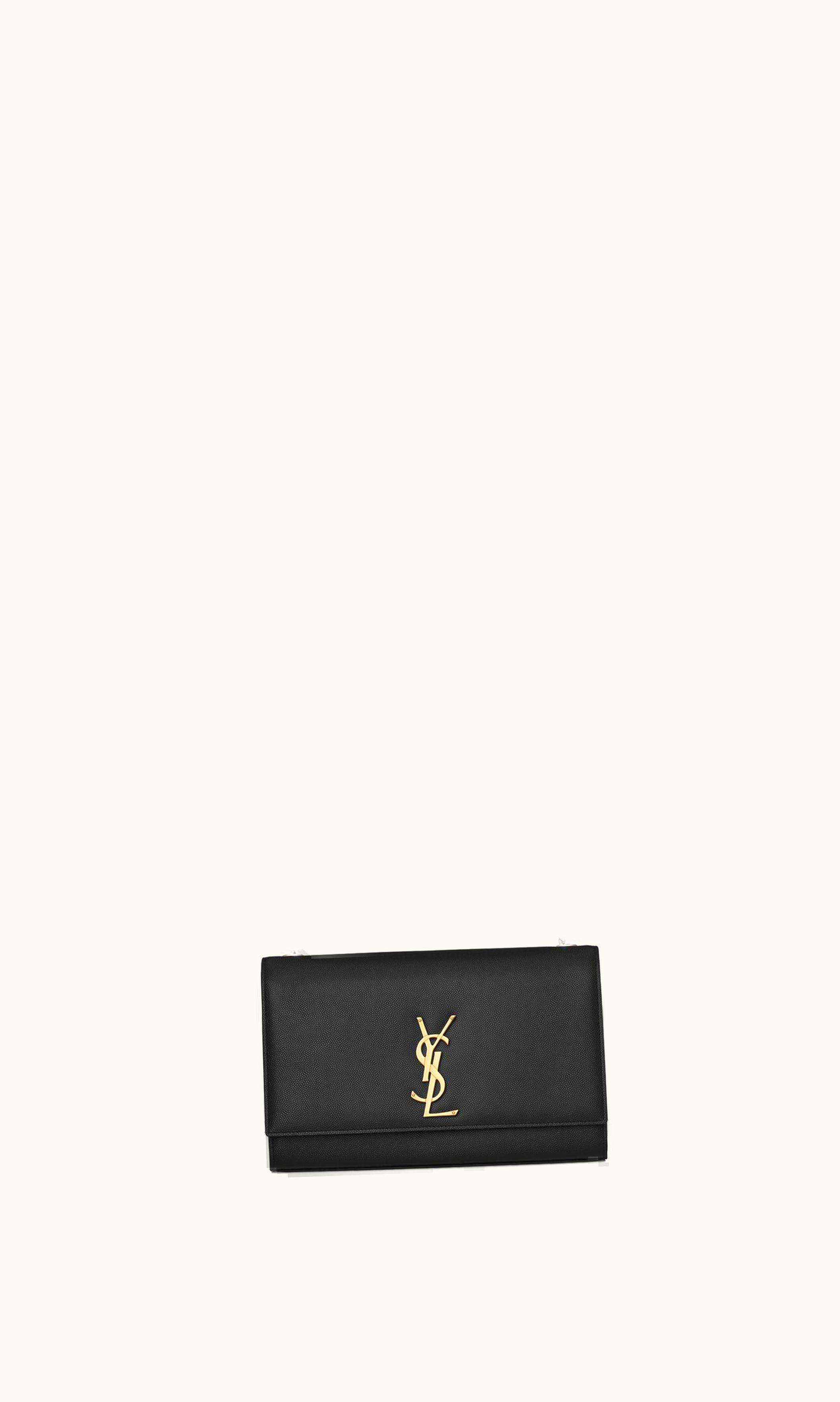 Saint Laurent Saint Laurent Kate Medium In Grain De Poudre Embossed Leather Black