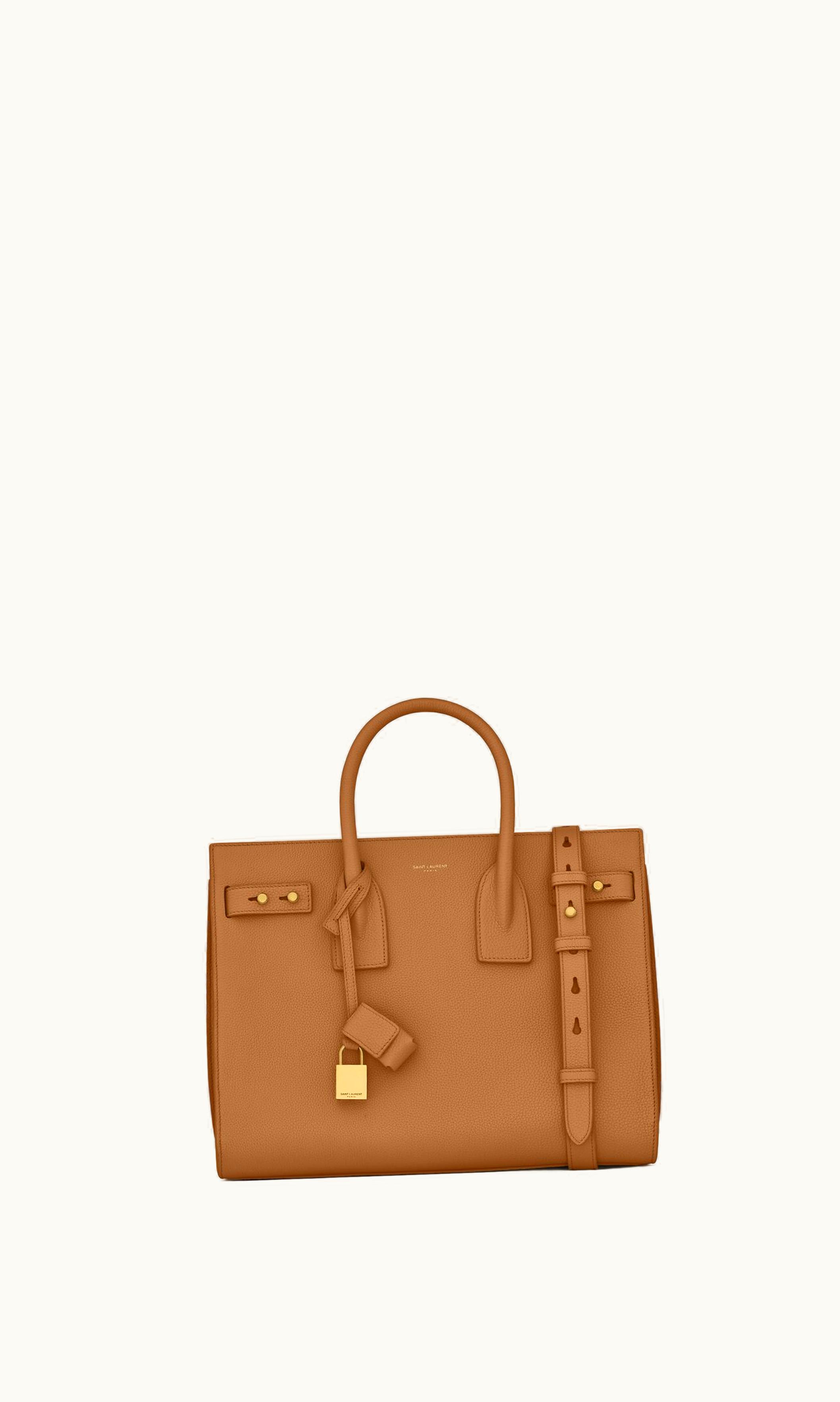 Saint Laurent Saint Laurent Sac De Jour Small In Supple Grained Leather Cinnamon