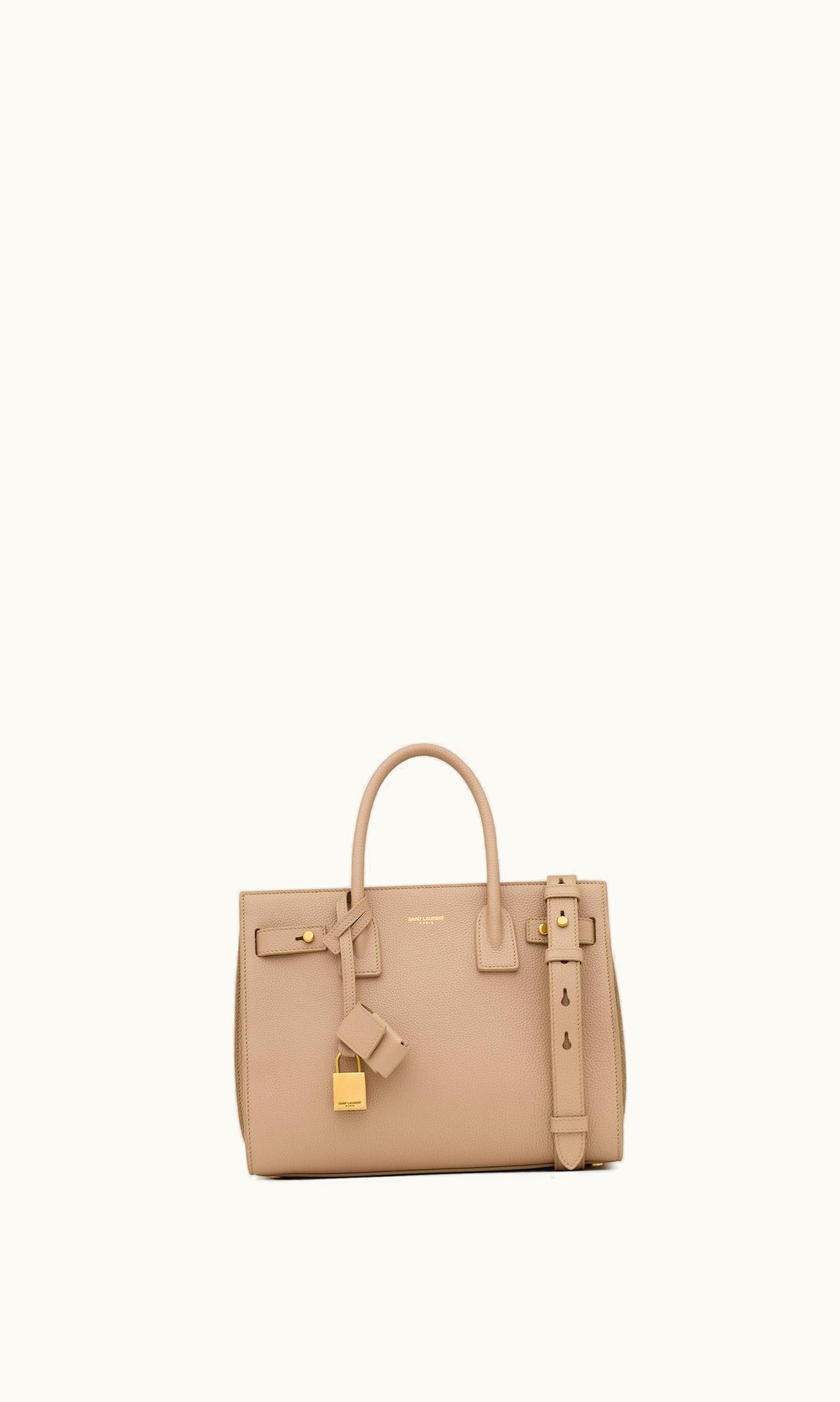 Saint Laurent Saint Laurent Sac De Jour Baby In Supple Grained Leather Dark Beige