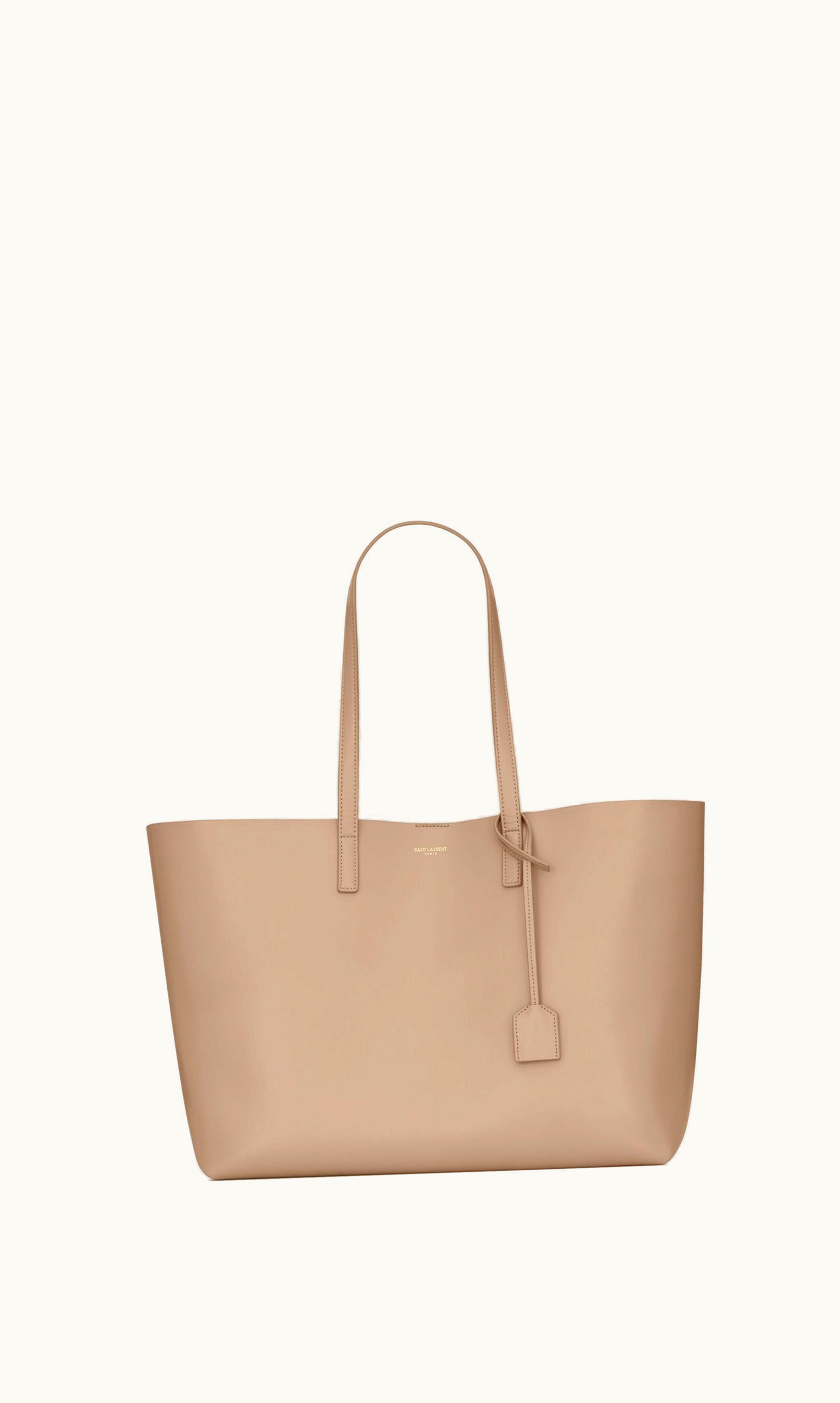 Saint Laurent Shopping Saint Laurent Leather Dark Beige