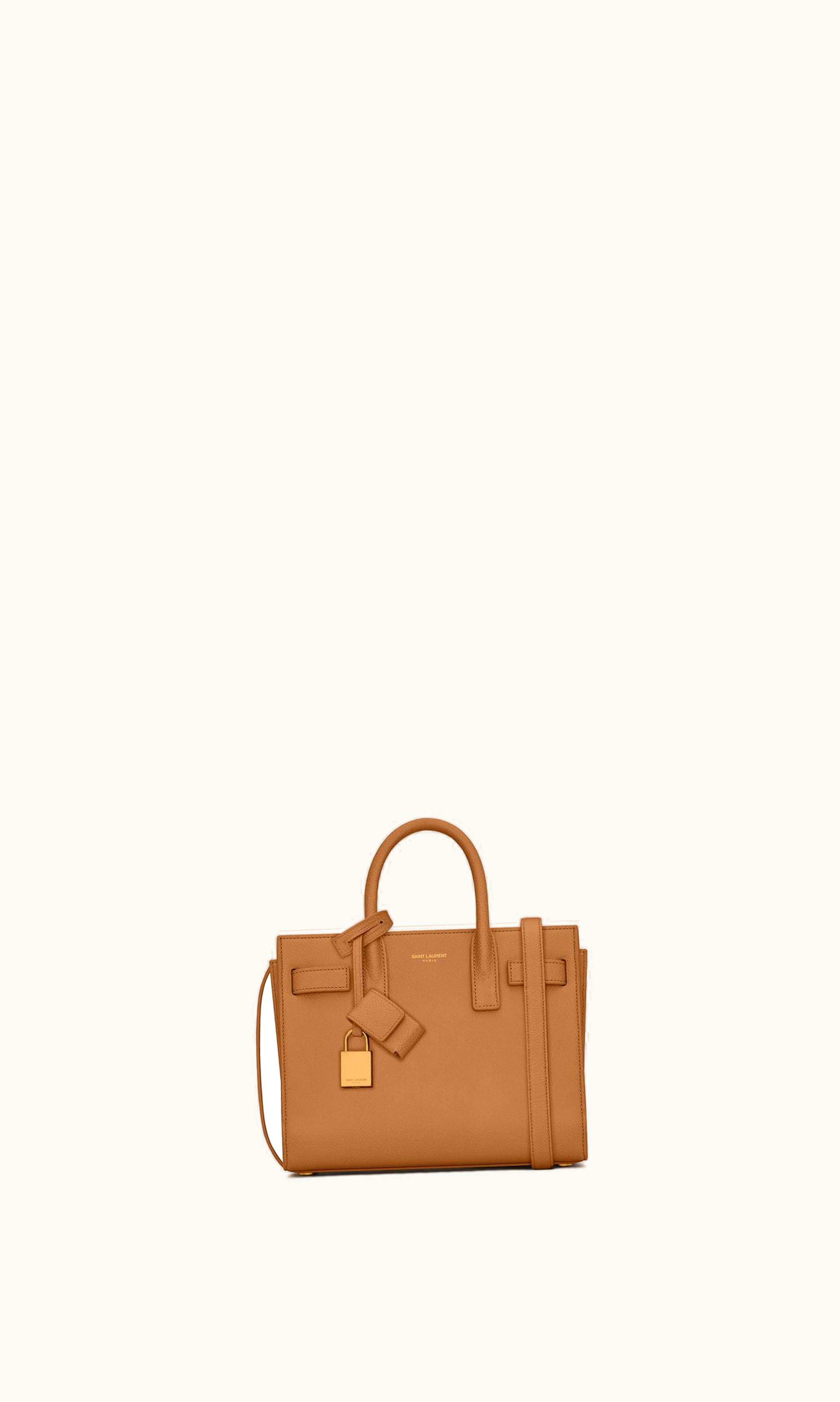 Saint Laurent Saint Laurent Sac De Jour Nano In Grained Leather Cinnamon
