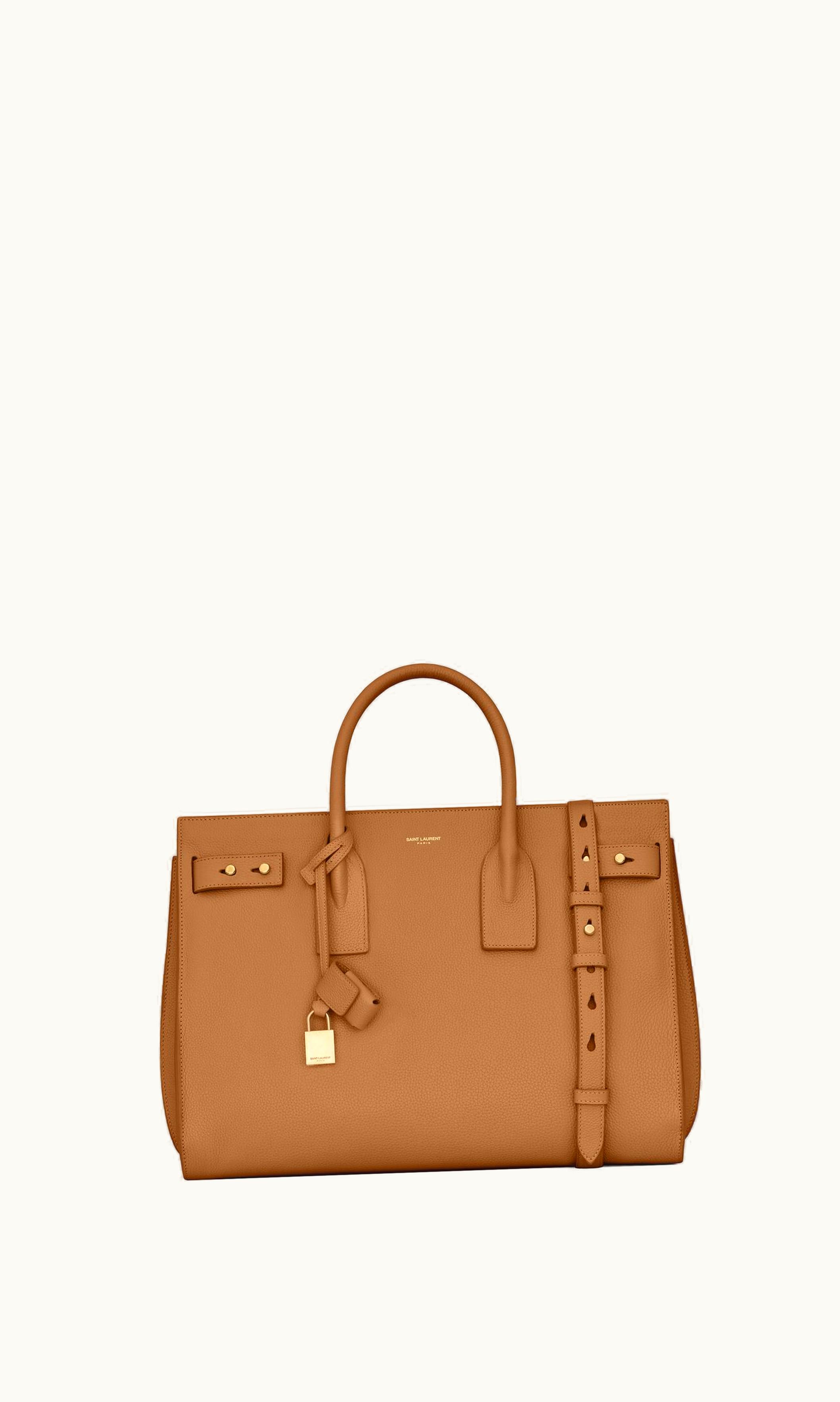 Saint Laurent Saint Laurent Sac De Jour Medium In Supple Grained Leather Cinnamon