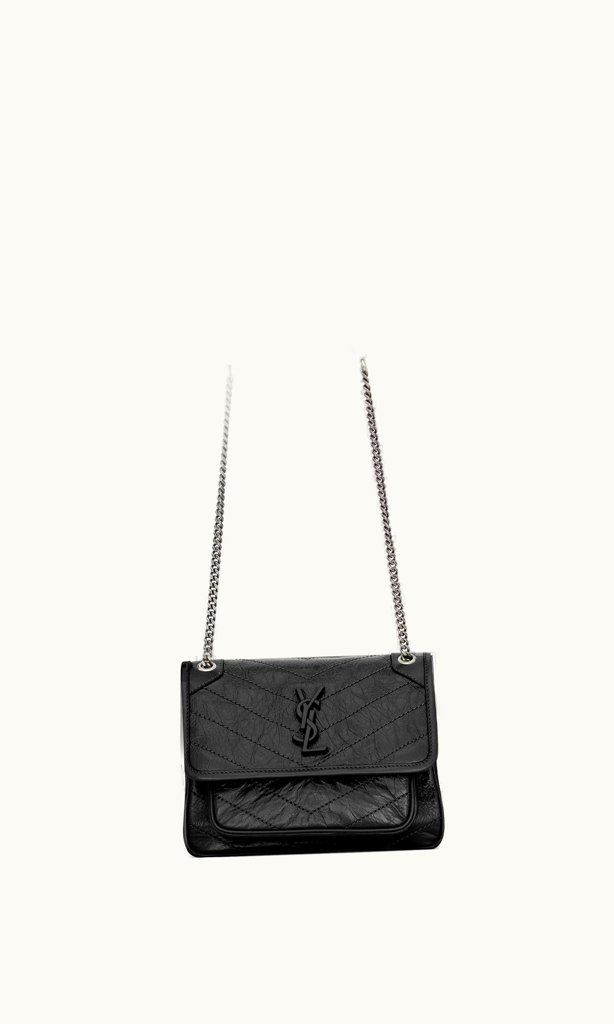 Saint Laurent Saint Laurent Niki Baby In Vintage Leather Black