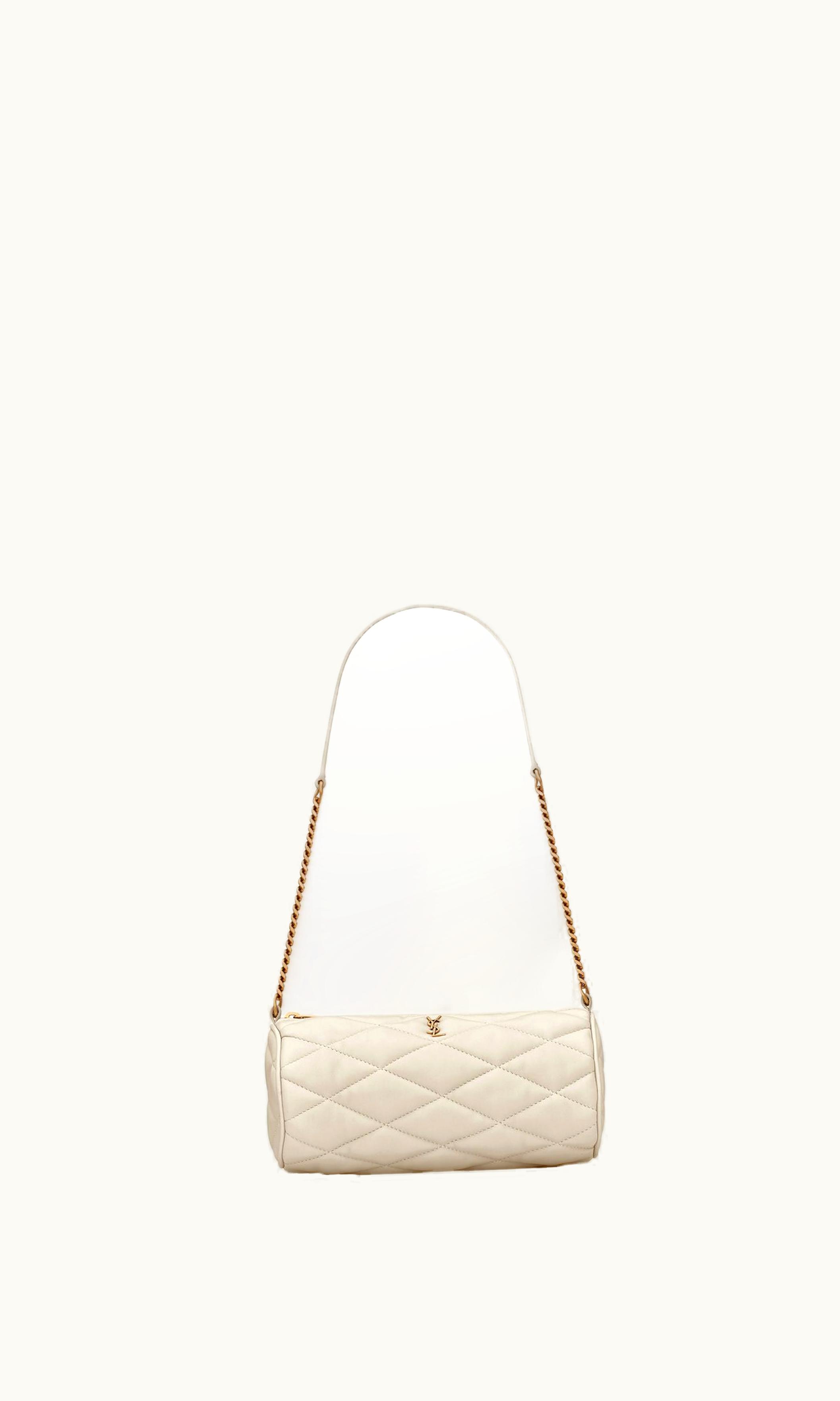 Saint Laurent Saint Laurent Sade Mini Tube Bag In Quilted Lambskin Vintage White