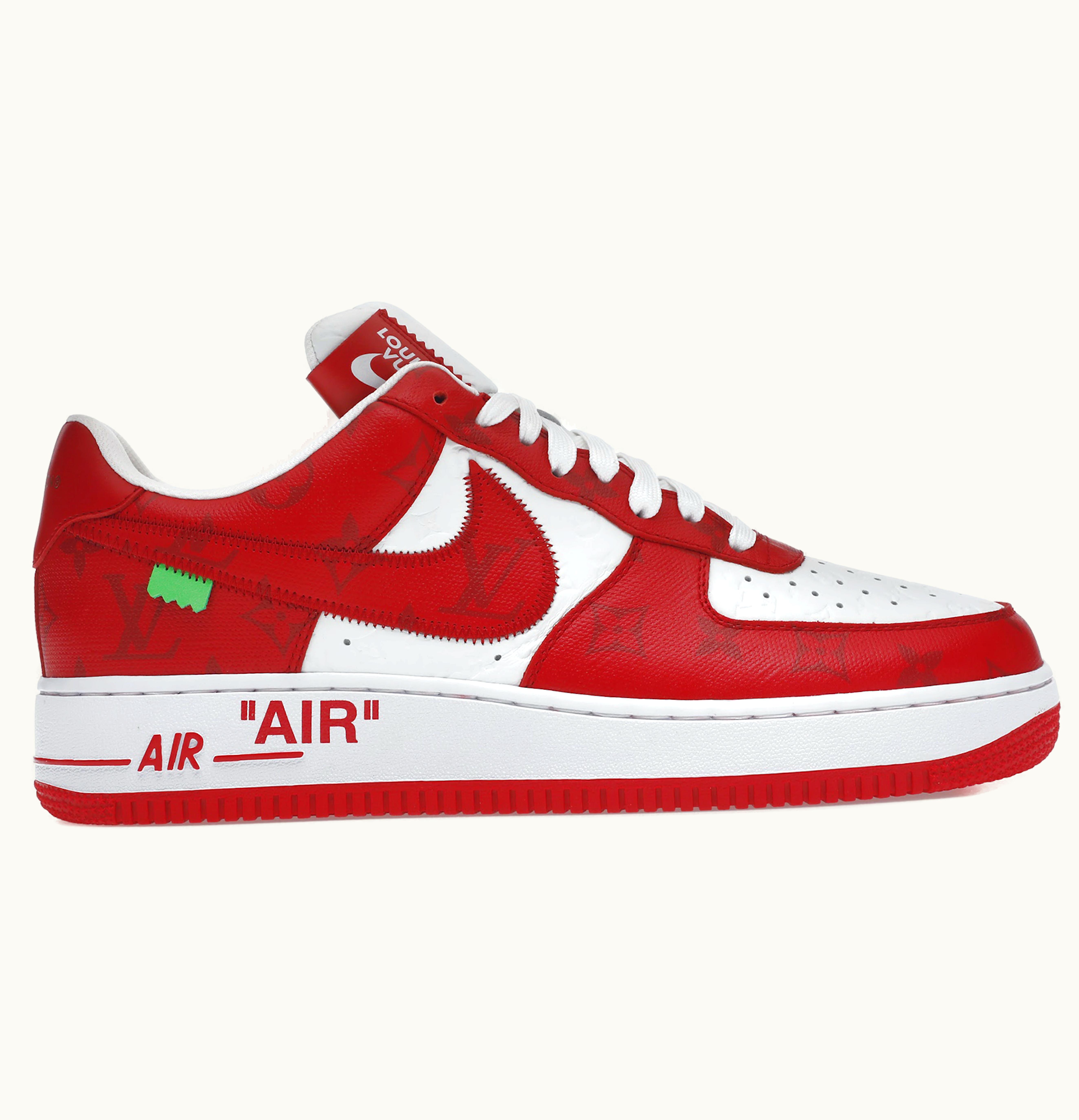Louis Vuitton Louis Vuitton Nike Air Force 1 Low By Virgil Abloh White Red