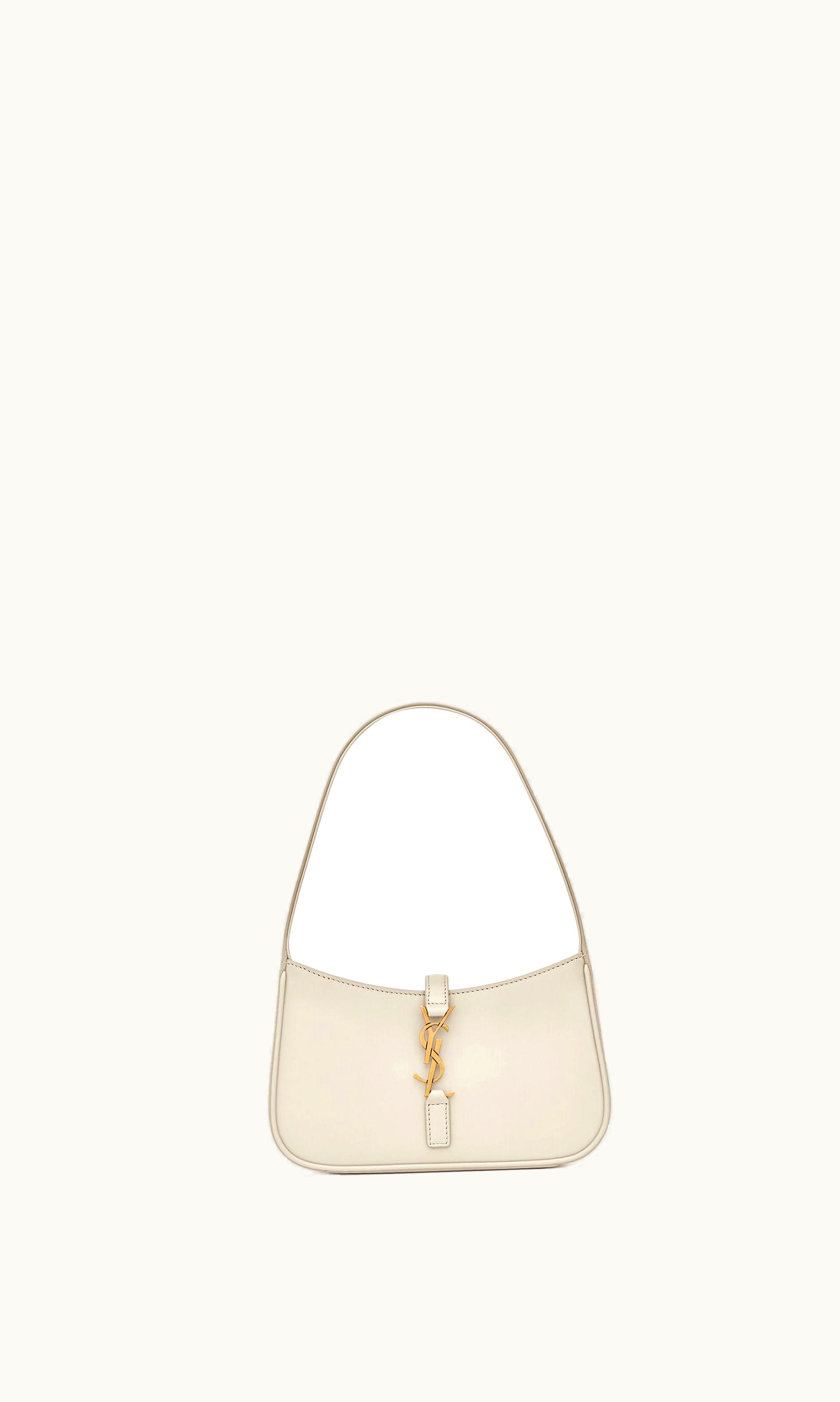 Saint Laurent Saint Laurent Mini Le 5 À 7 In Smooth Leather Blanc Vintage