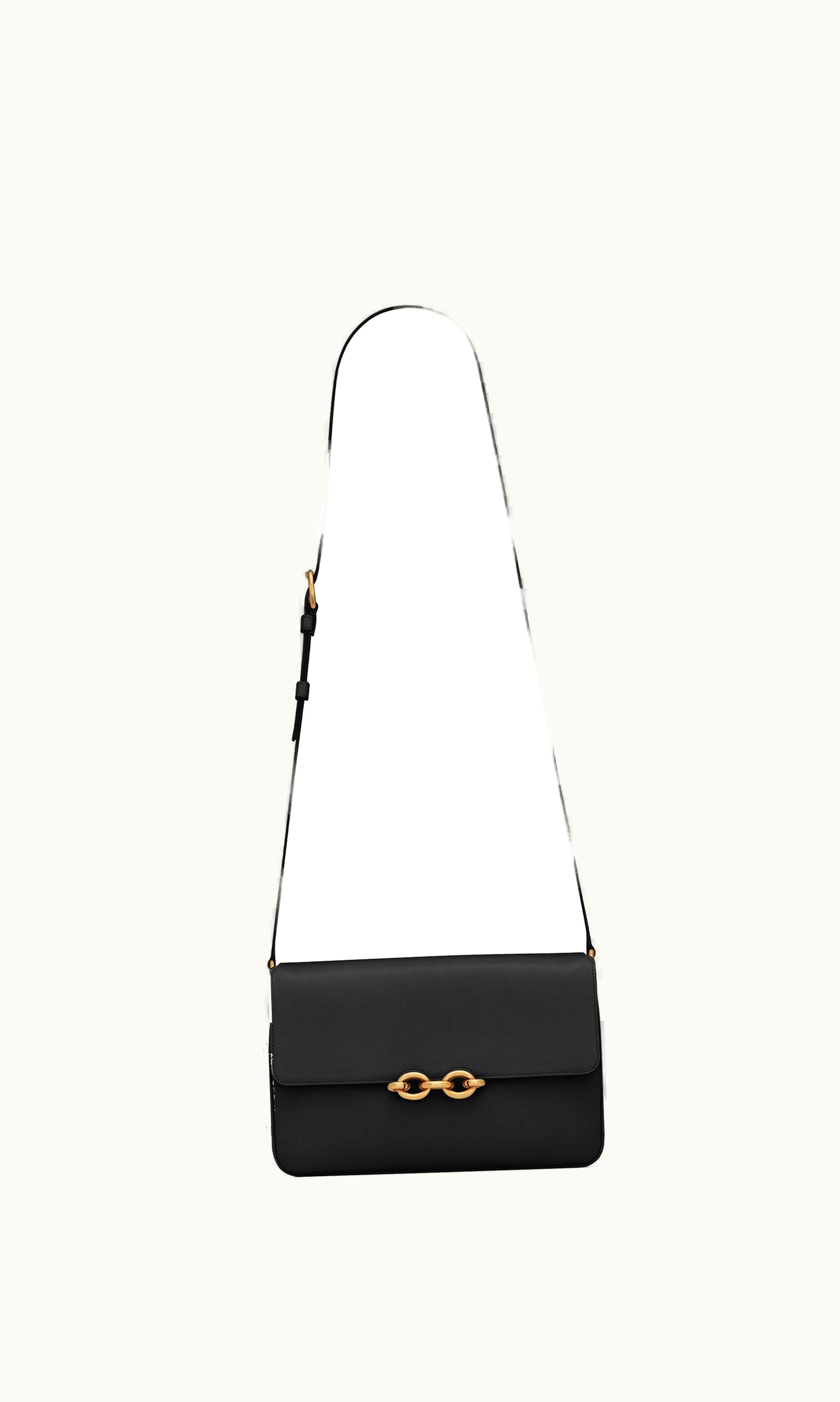 Saint Laurent Saint Laurent Le Maillon Satchel In Smooth Leather Black