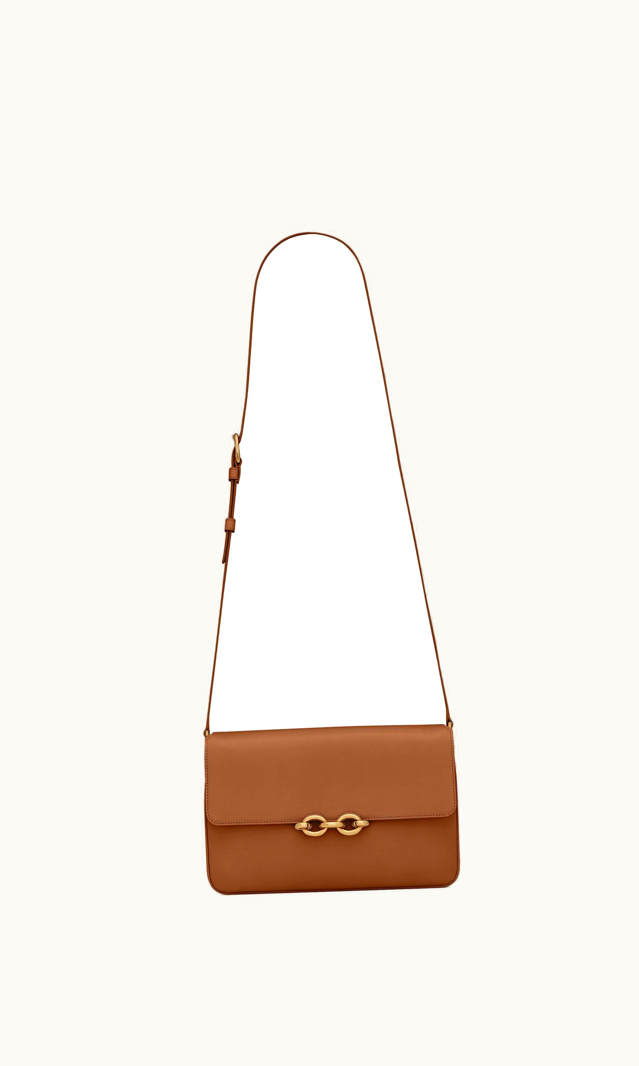 Saint Laurent Saint Laurent Le Maillon Satchel In Smooth Leather Brick