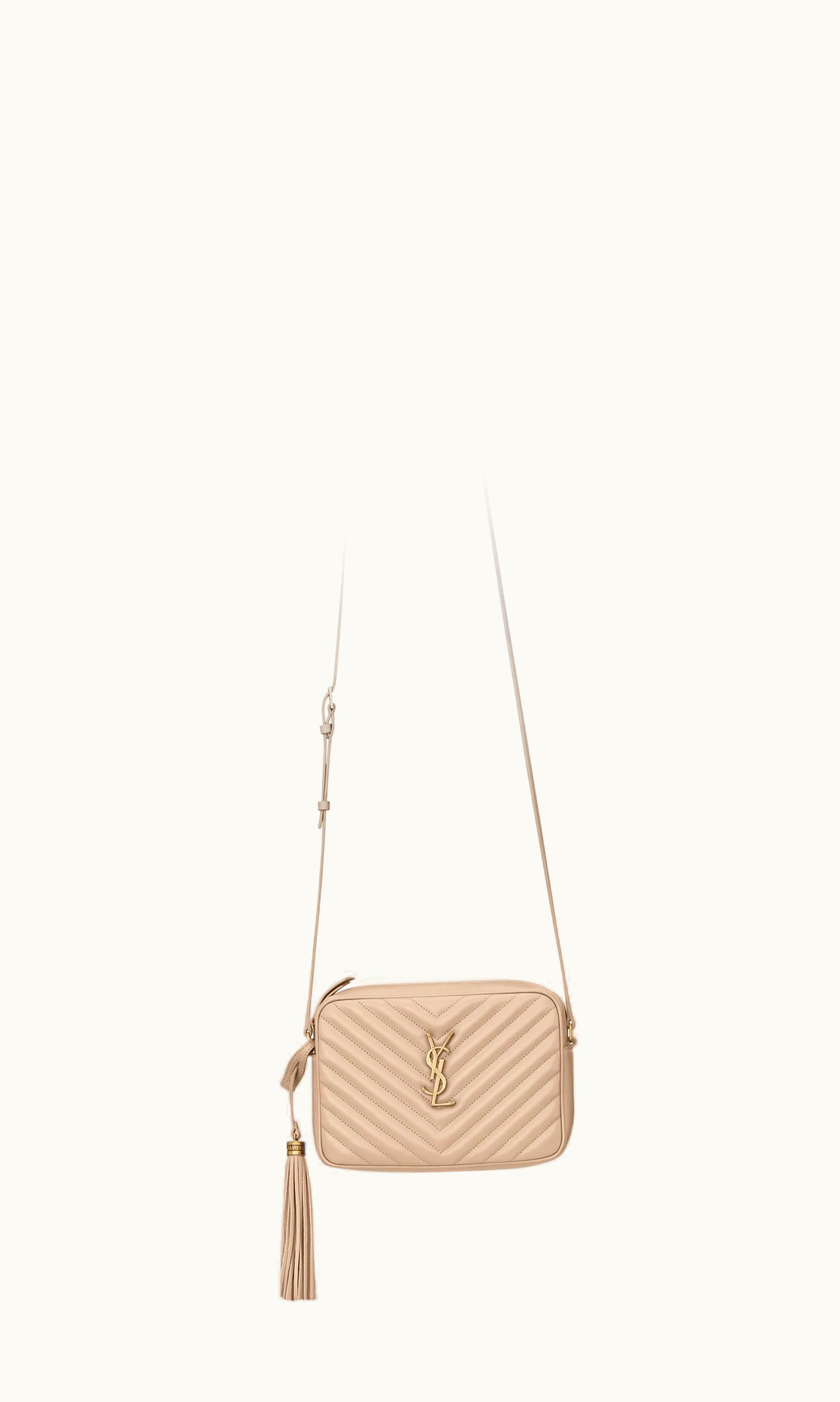 Saint Laurent Saint Laurent Lou In Quilted Leather Dark Beige