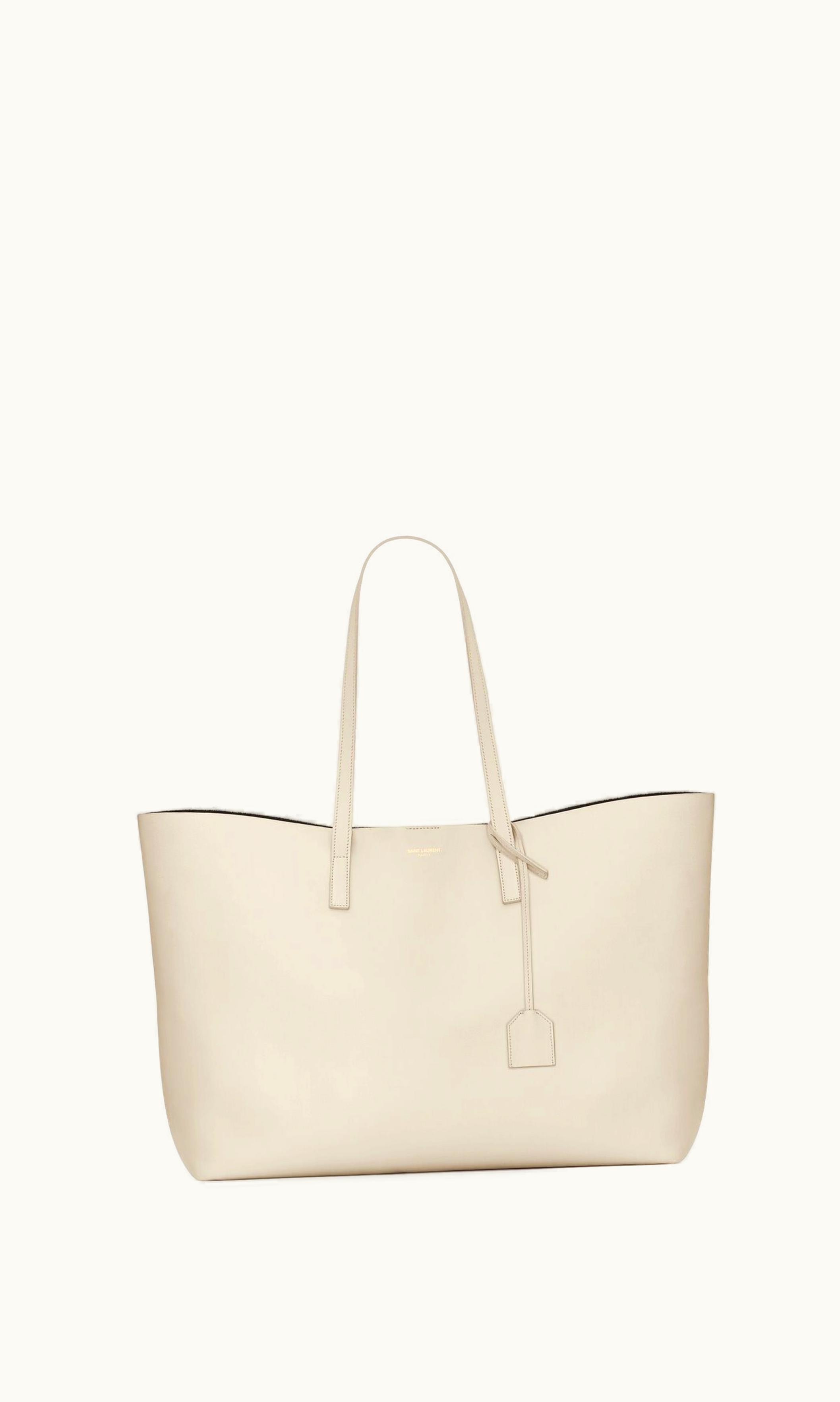 Saint Laurent Shopping Saint Laurent Leather Blanc Vintage
