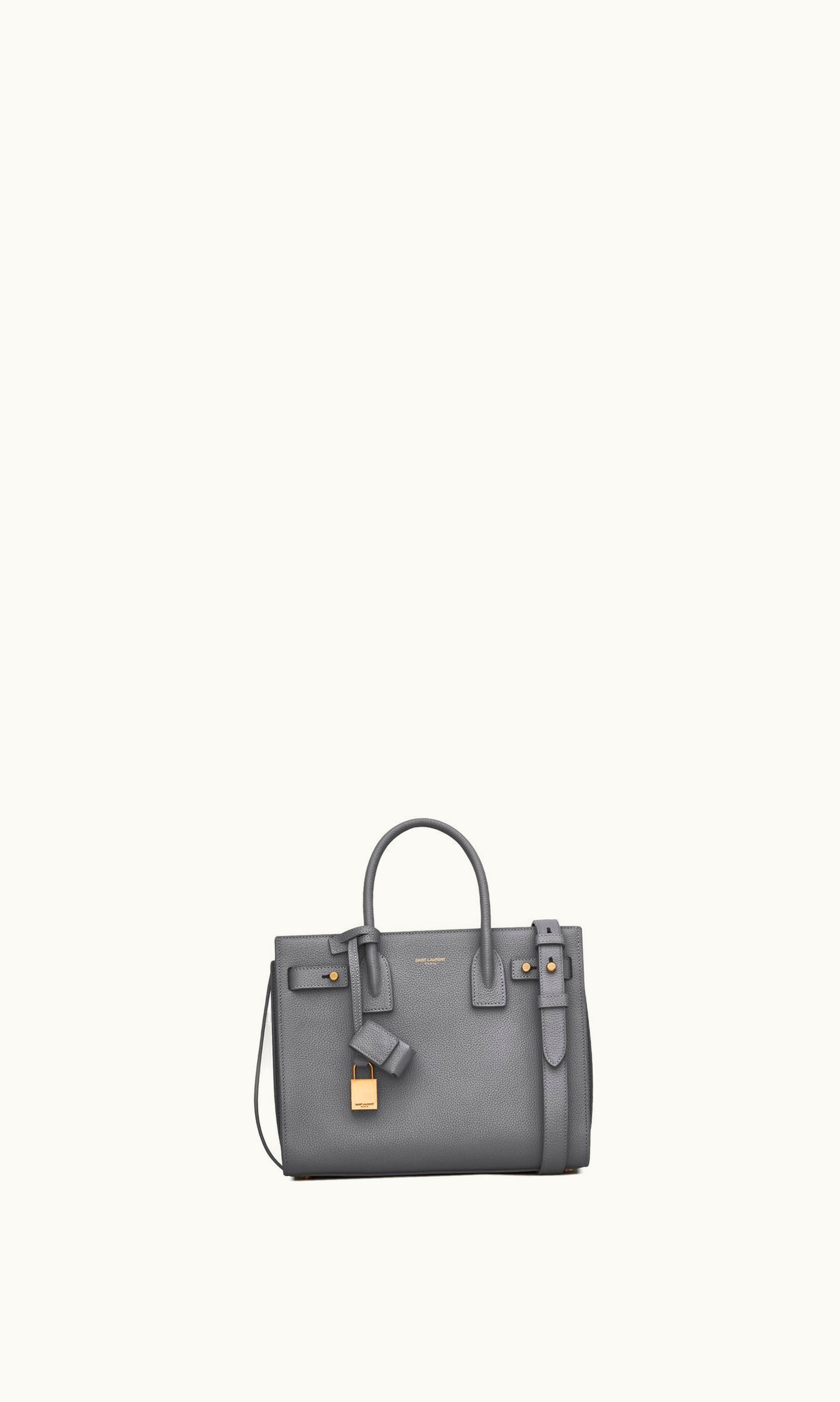 Saint Laurent Saint Laurent Sac De Jour Nano In Supple Grained Leather Storm