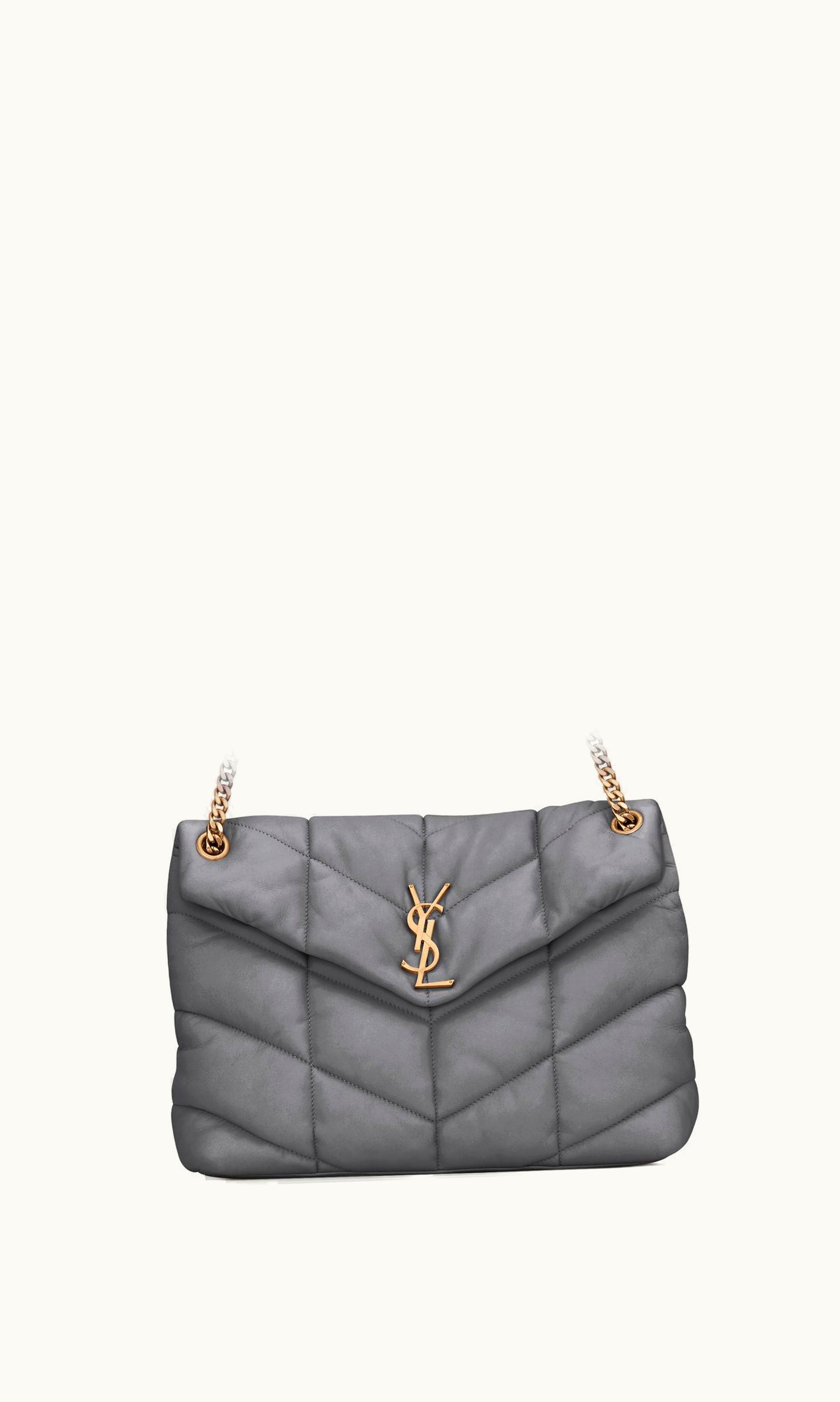 Saint Laurent Saint Laurent Puffer Medium In Nappa Leather Storm