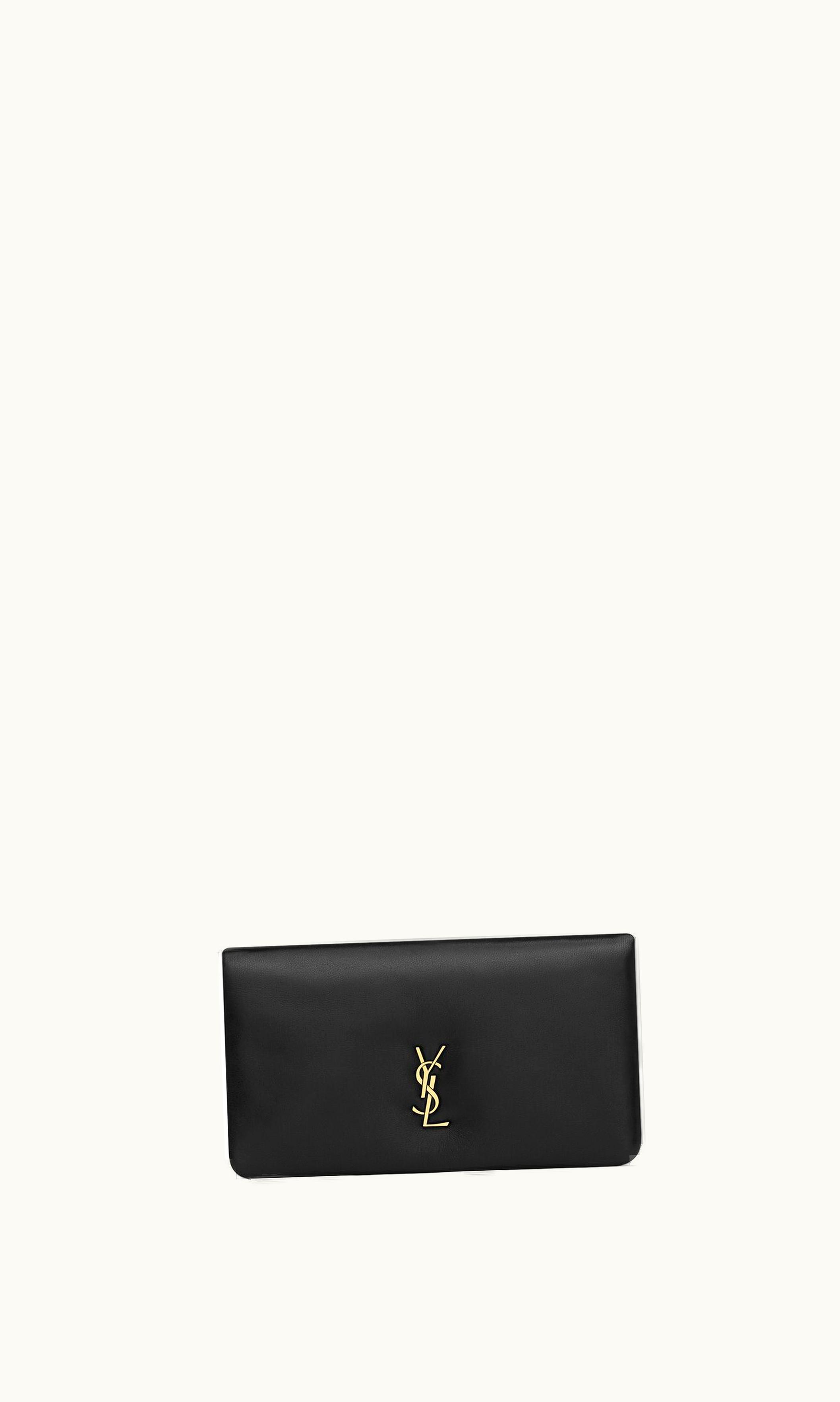 Saint Laurent Saint Laurent Calypso Large Wallet In Lambskin Black