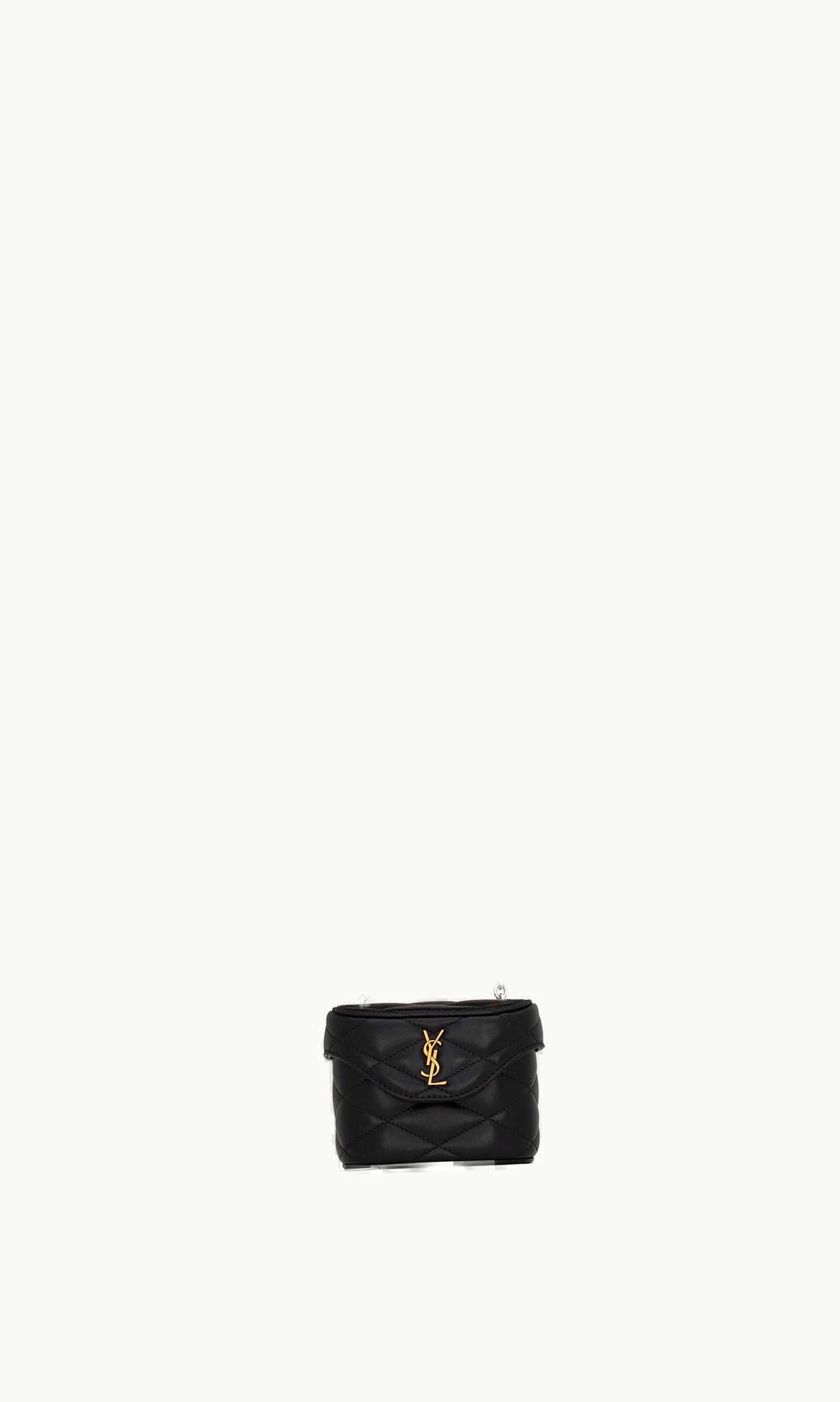 Saint Laurent Saint Laurent June Micro Box In Quilted Lambskin Black