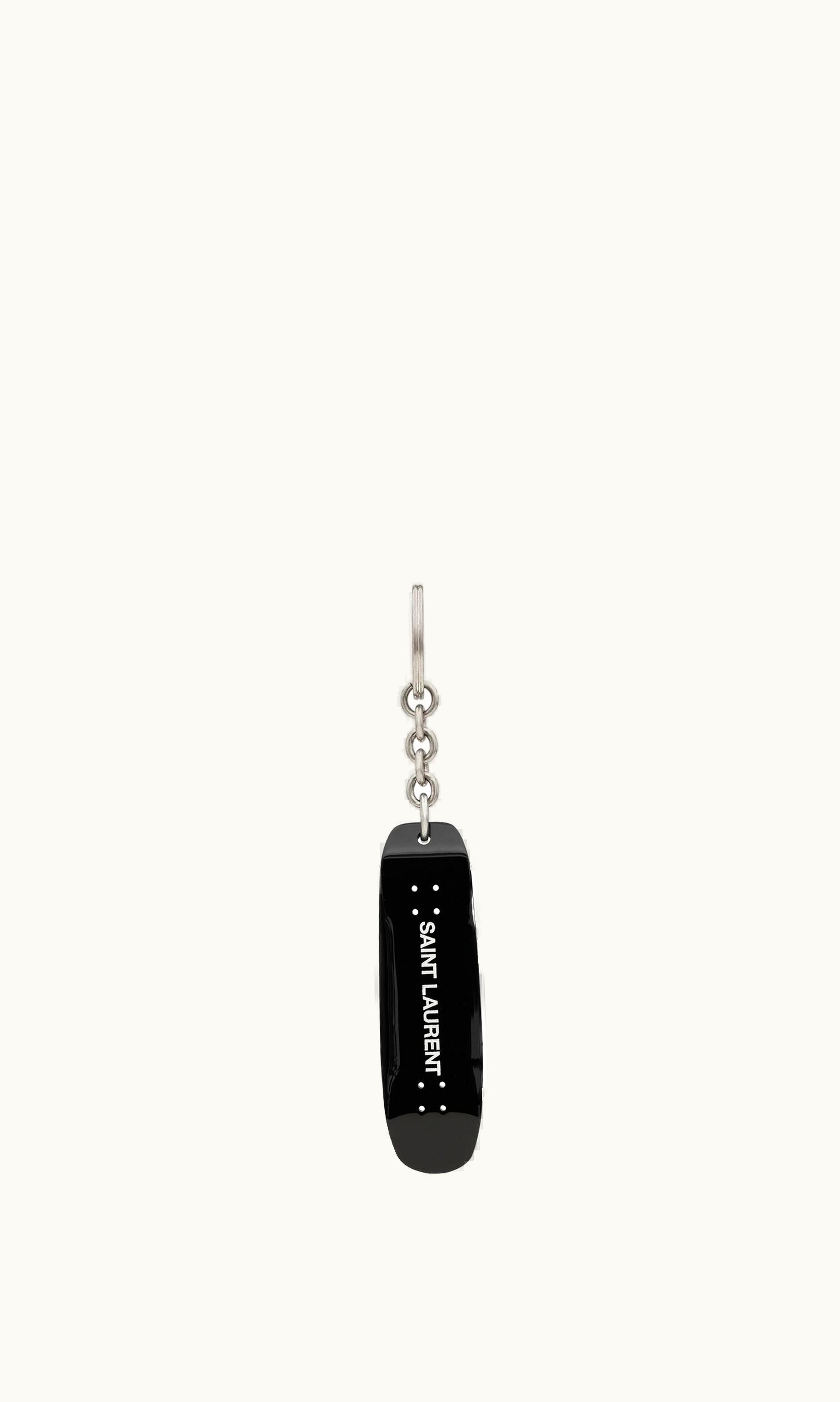 Saint Laurent Saint Laurent Skateboard Keyring In Plexiglass Noir
