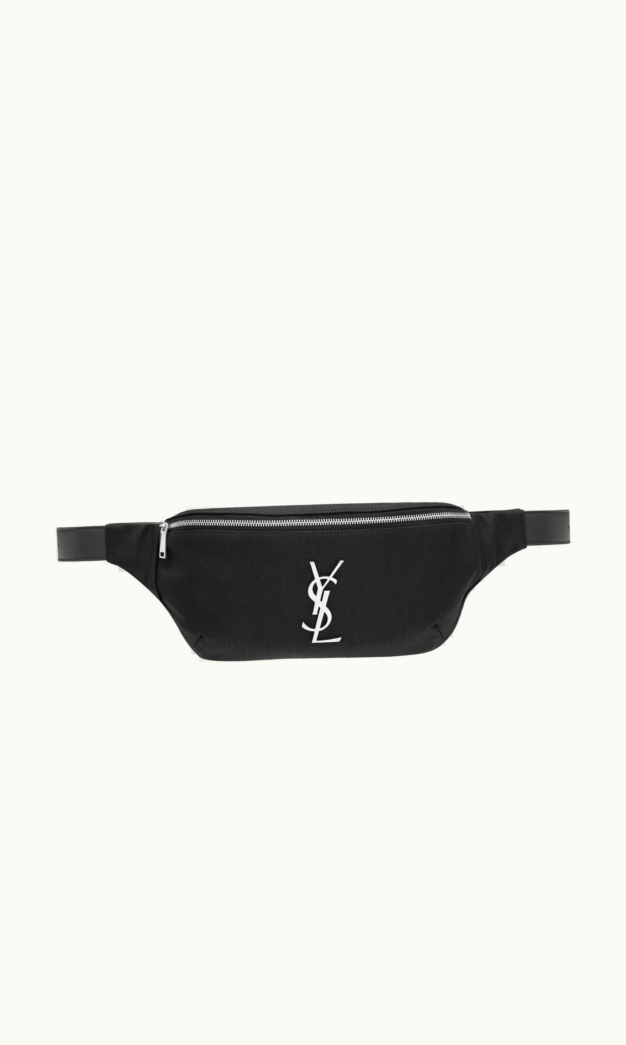 Saint Laurent Saint Laurent Cassandre Classic Crossbody Bag In Canvas And Leather Black