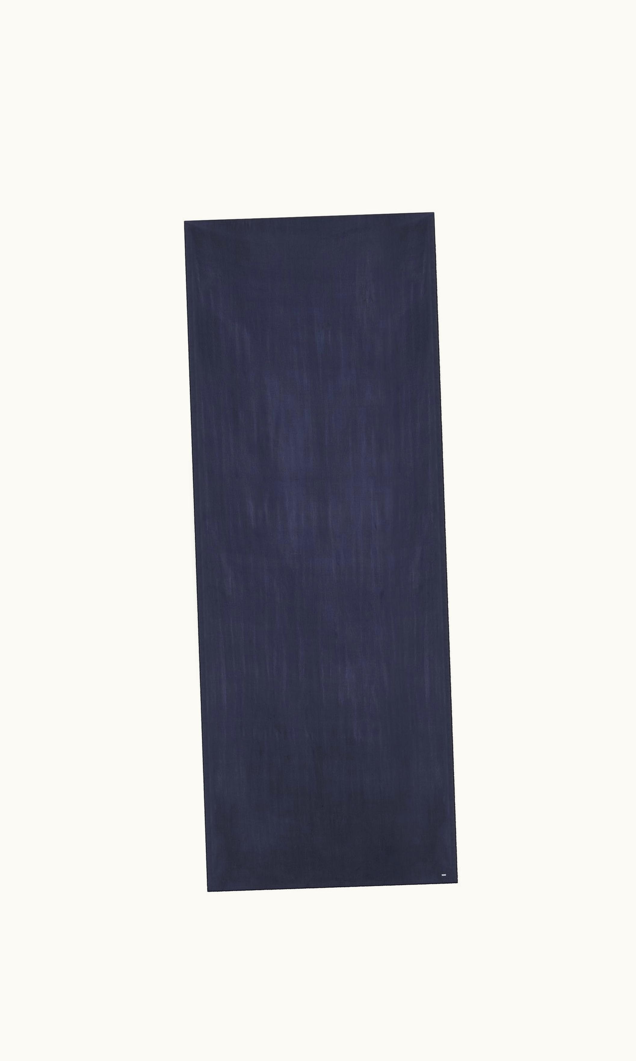 Saint Laurent Saint Laurent Extra-Long Sheer Stole In Silk Muslin Navy Blue