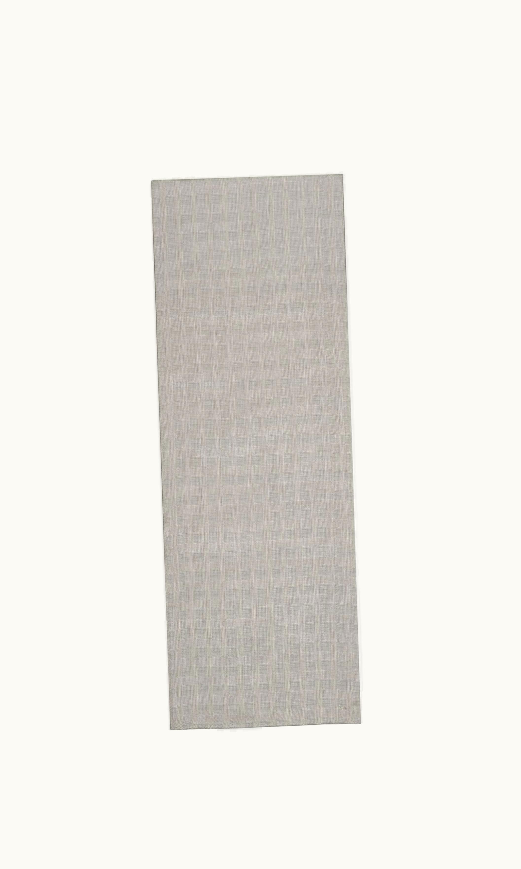 Saint Laurent Saint Laurent Extra-Long Stole In Prince Of Wales Silk Charmeuse Black And Ivory