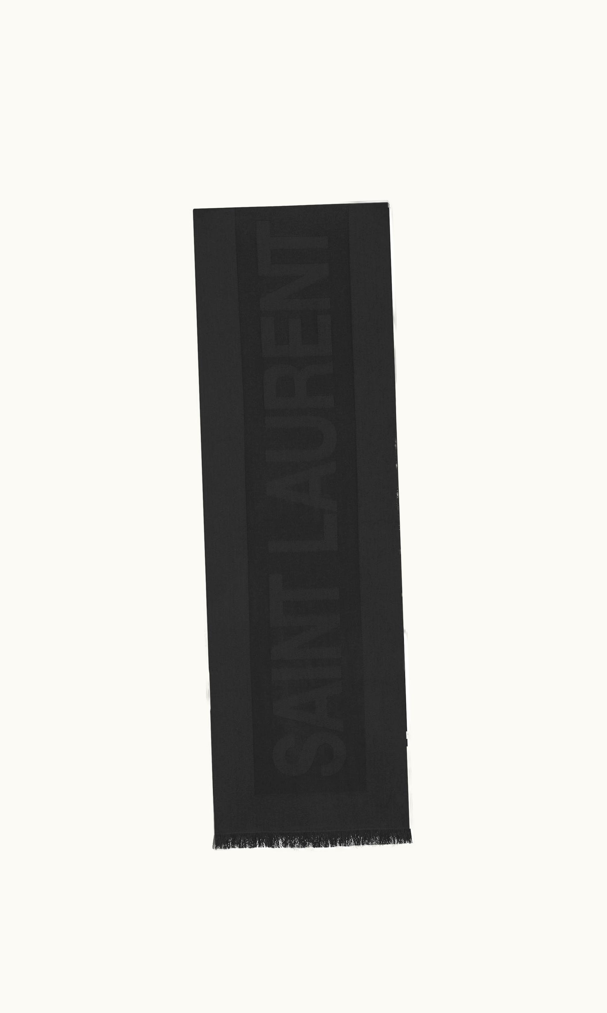 Saint Laurent Saint Laurent Scarf In Wool Jacquard Black