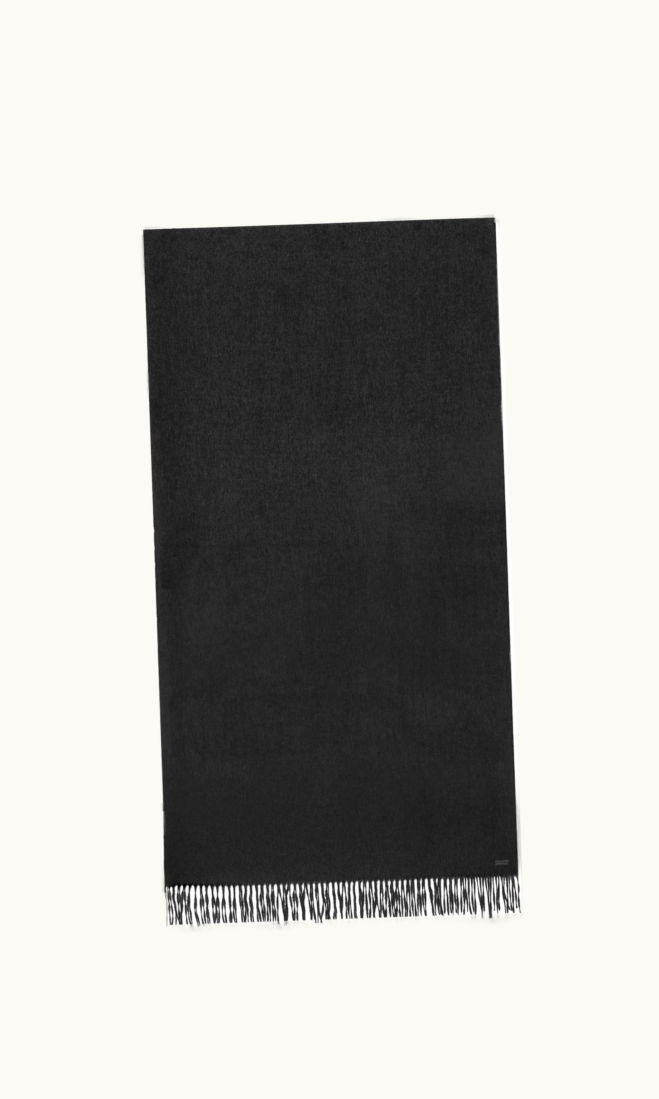 Saint Laurent Saint Laurent Extra-Large Stole In Silk And Cashmere Jacquard Black