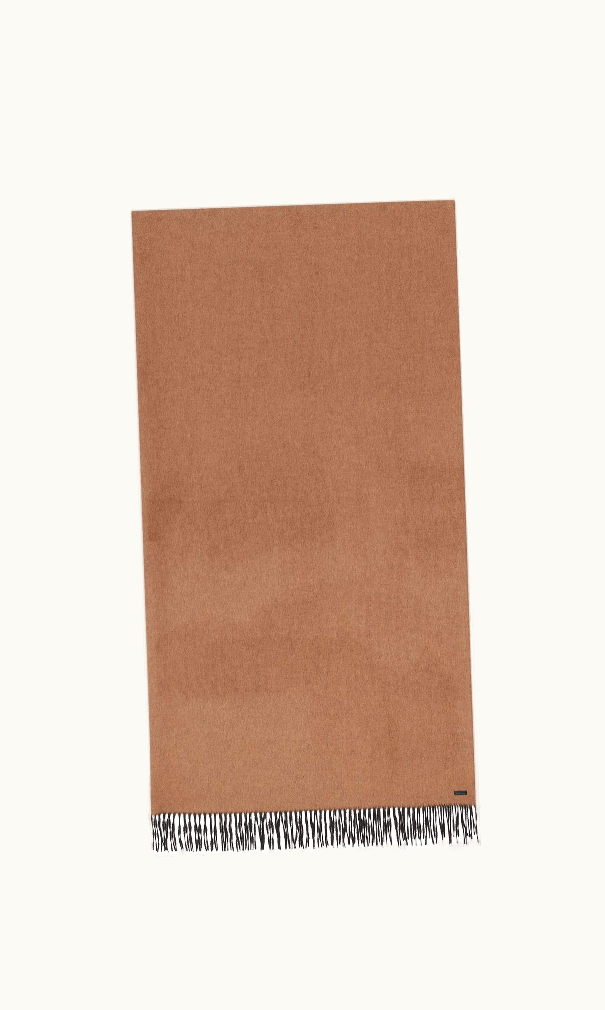 Saint Laurent Saint Laurent Extra-Large Stole In Silk And Cashmere Jacquard Light Brown