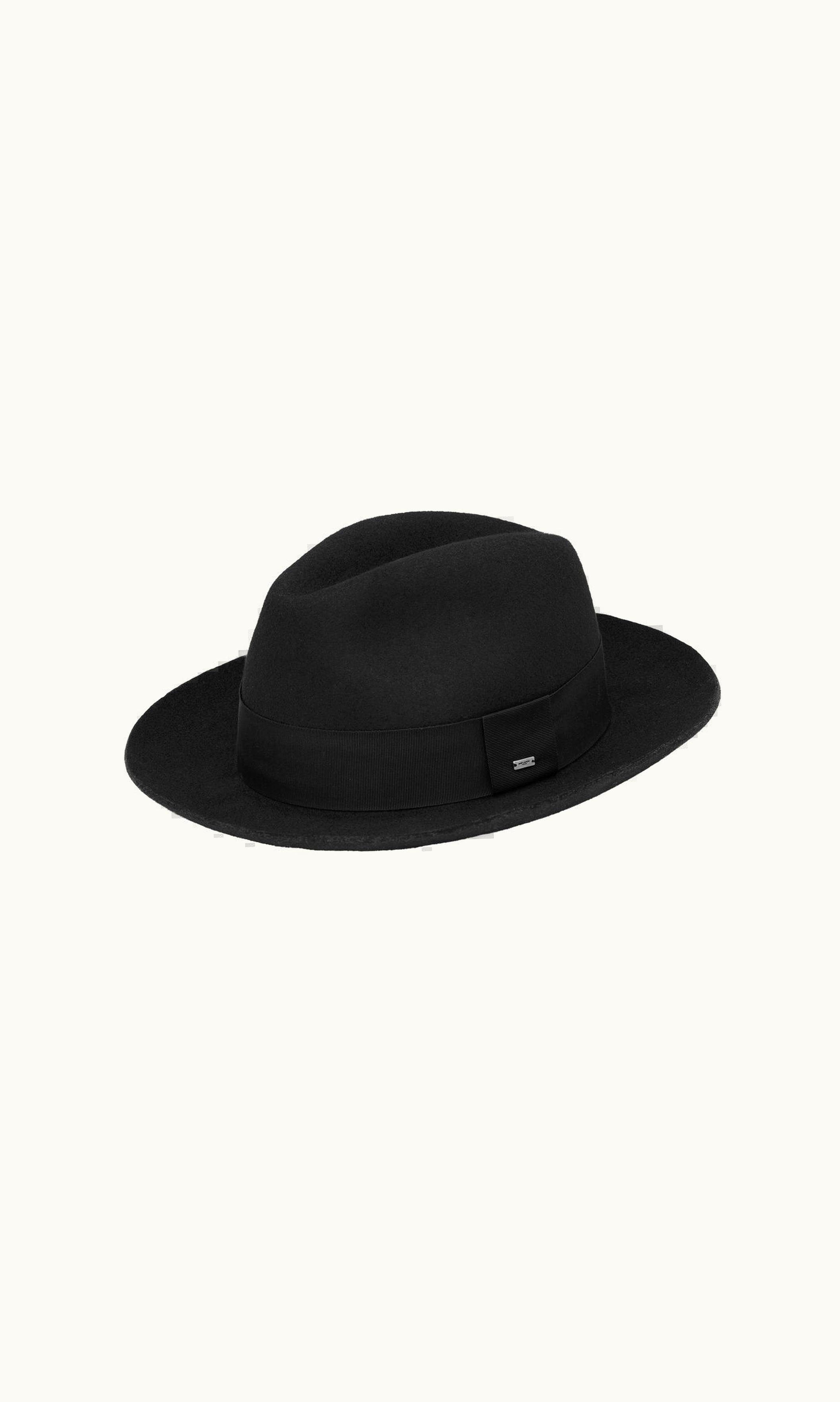 Saint Laurent Saint Laurent Fedora Hat In Wool Felt Black