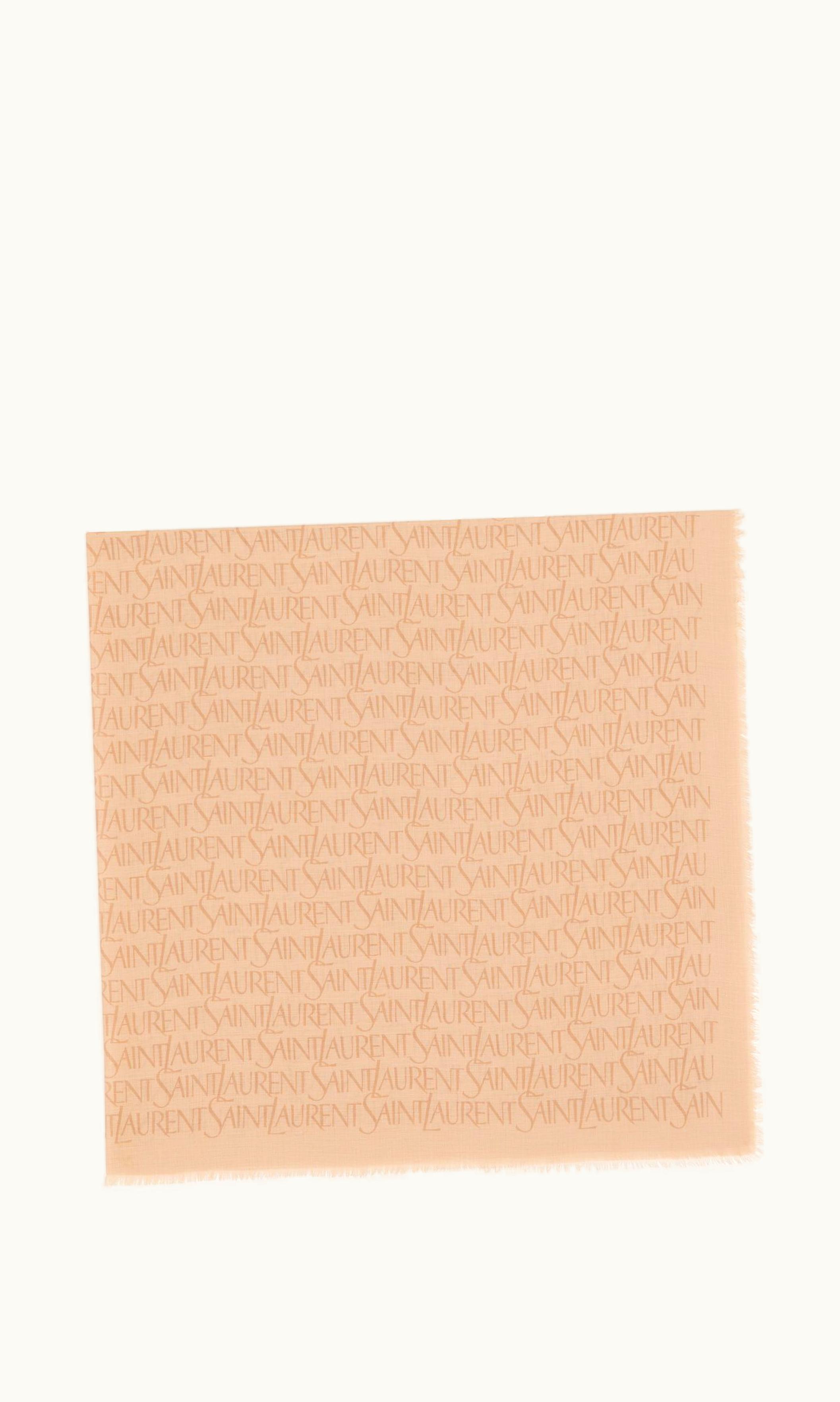 Saint Laurent Saint Laurent Large Square Scarf In Modal And Cashmere Beige And Light Brown