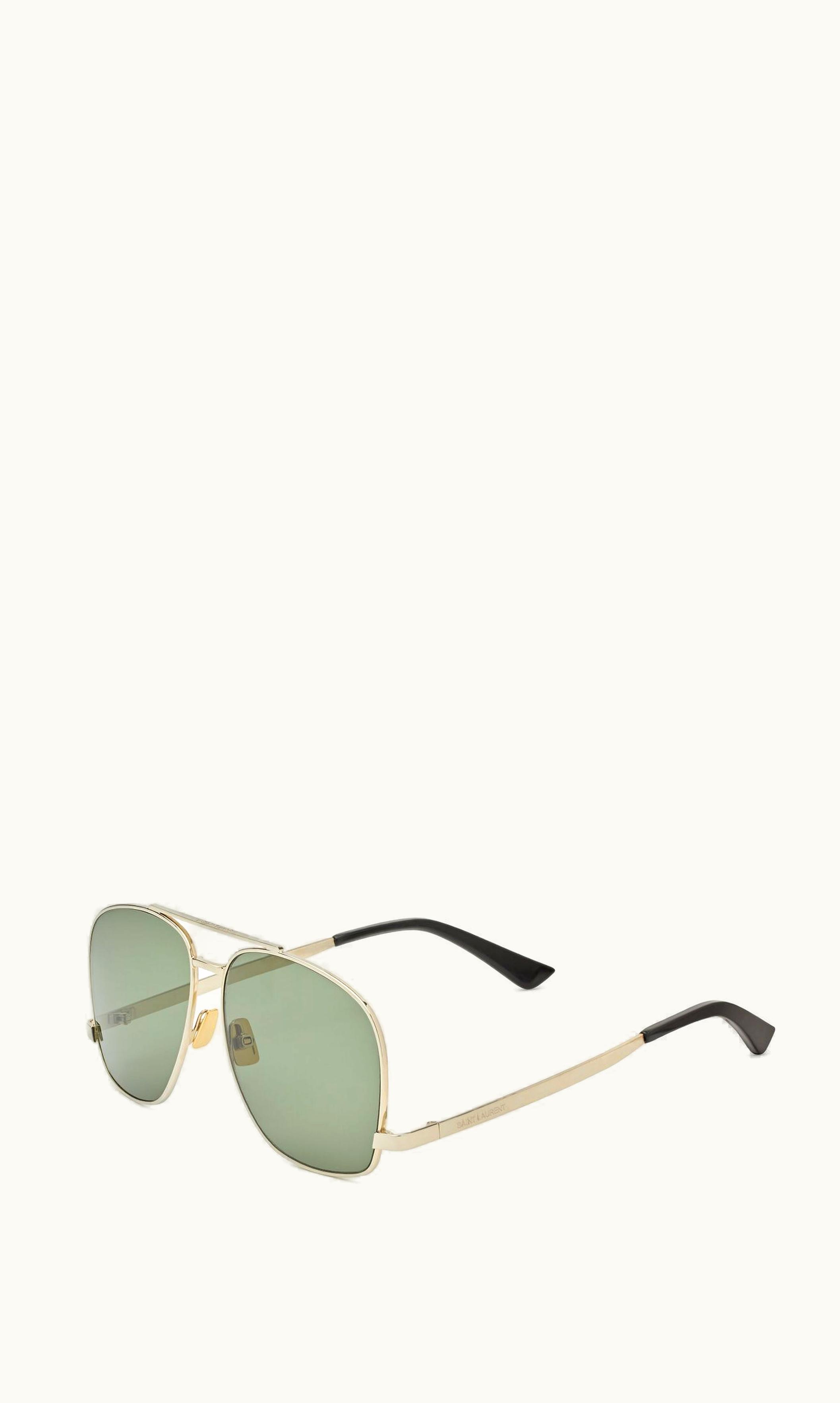 Saint Laurent Saint Laurent Sl 653 Leon Light Gold And Green
