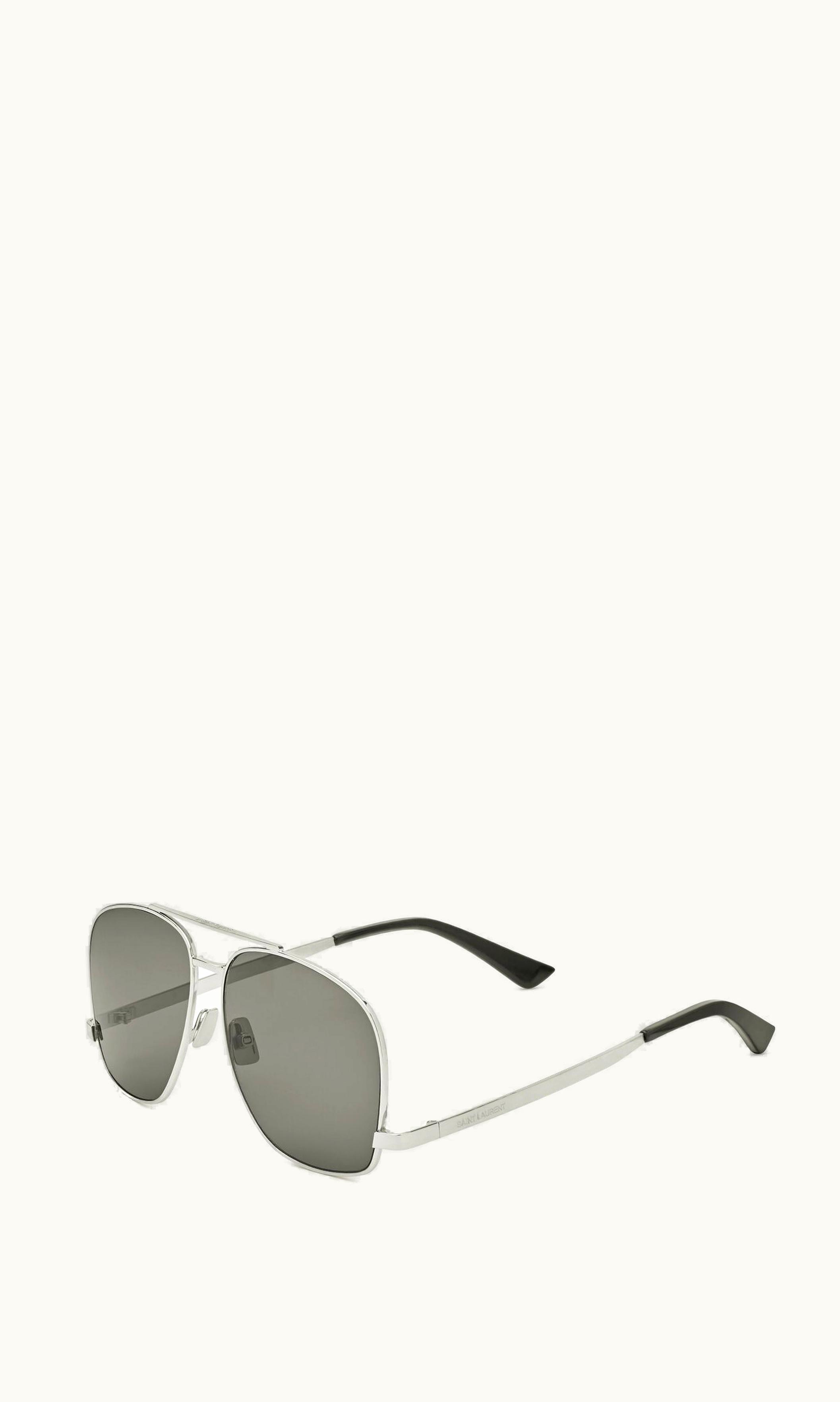 Saint Laurent Saint Laurent Sl 653 Leon Silver And Grey