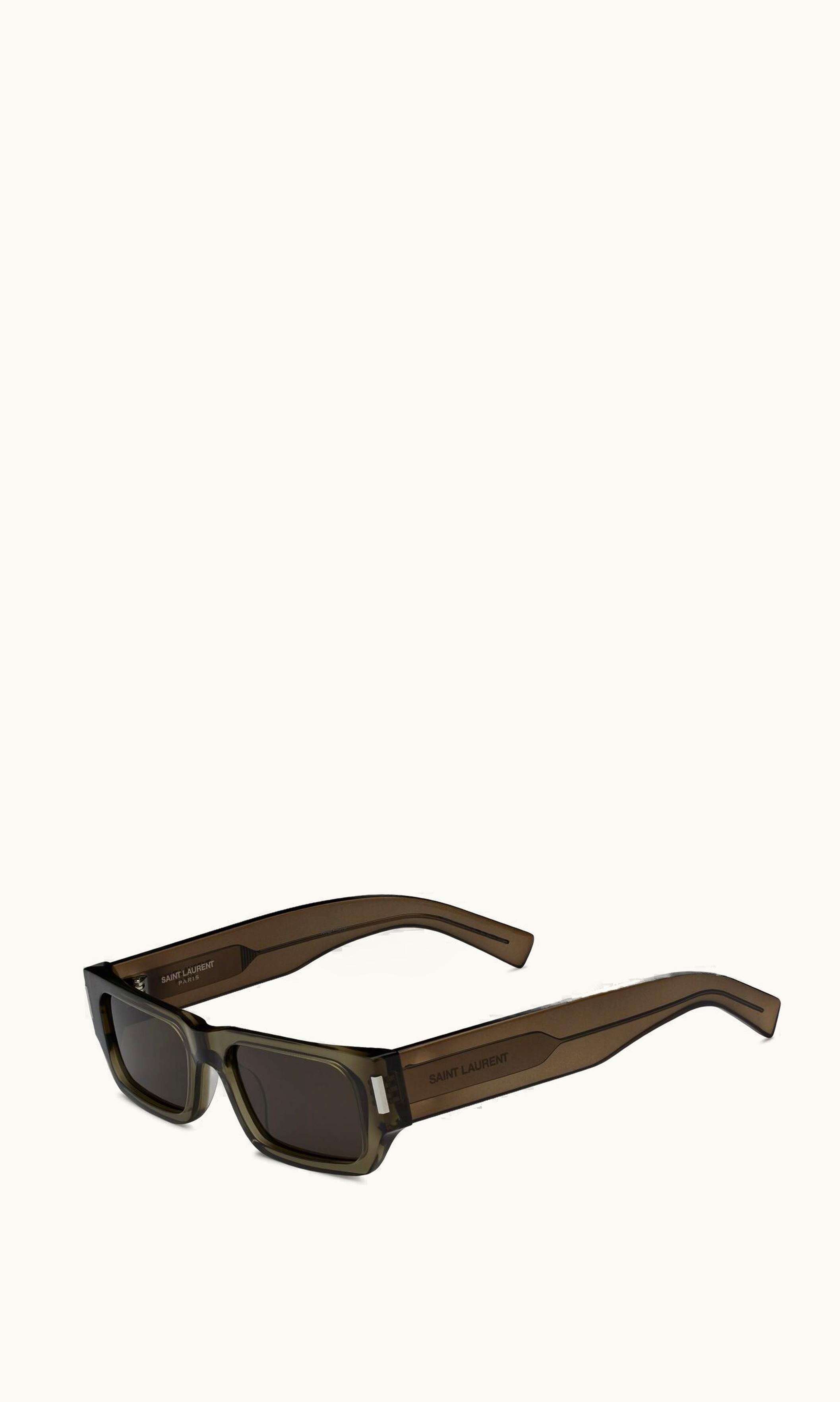 Saint Laurent Saint Laurent Sl 660 Transparent Taupe, Silver And Grey