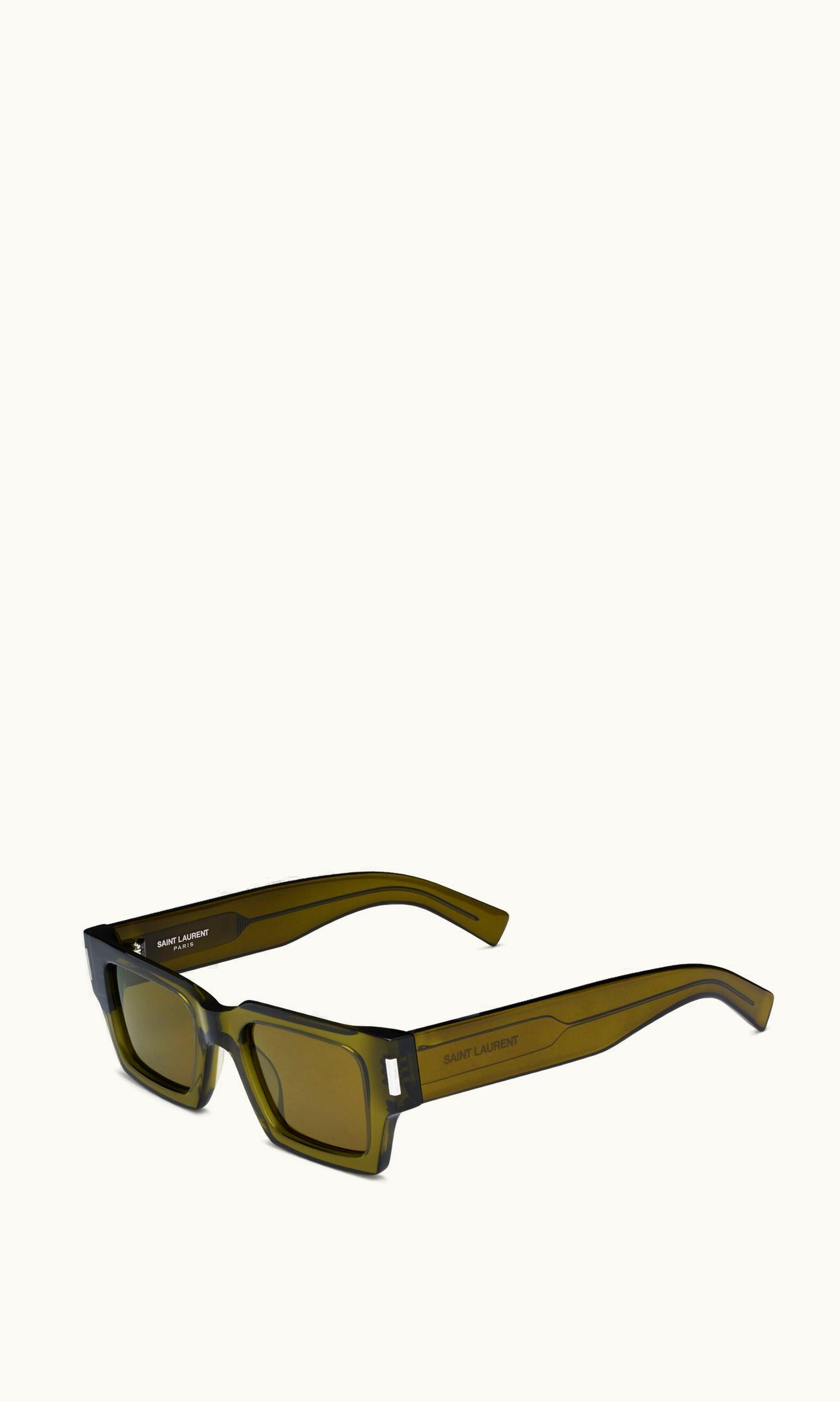 Saint Laurent Saint Laurent Sl 572 Transparent Khaki And Silver