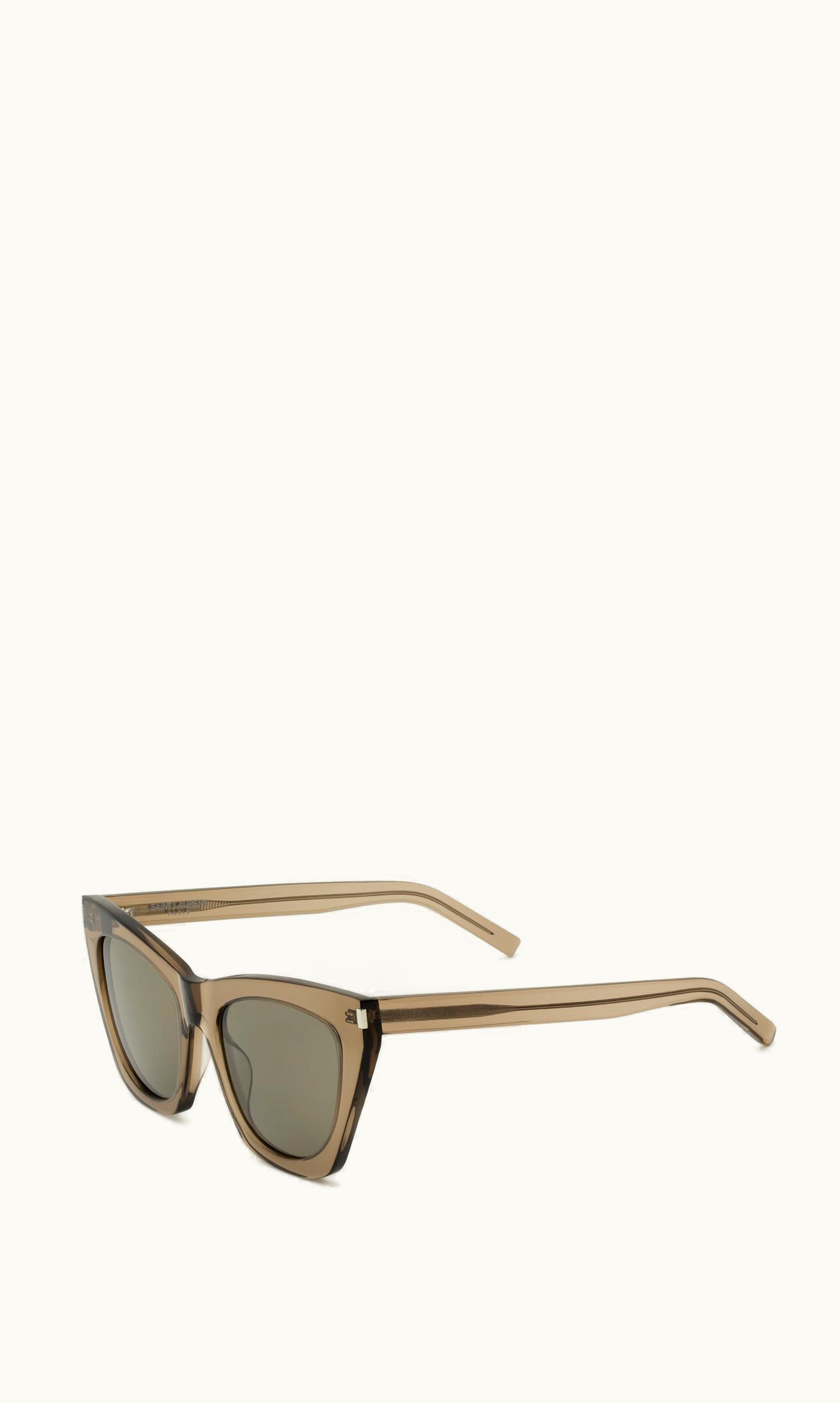 Saint Laurent Saint Laurent Sl 214 Kate Transparent Brown And Light Grey