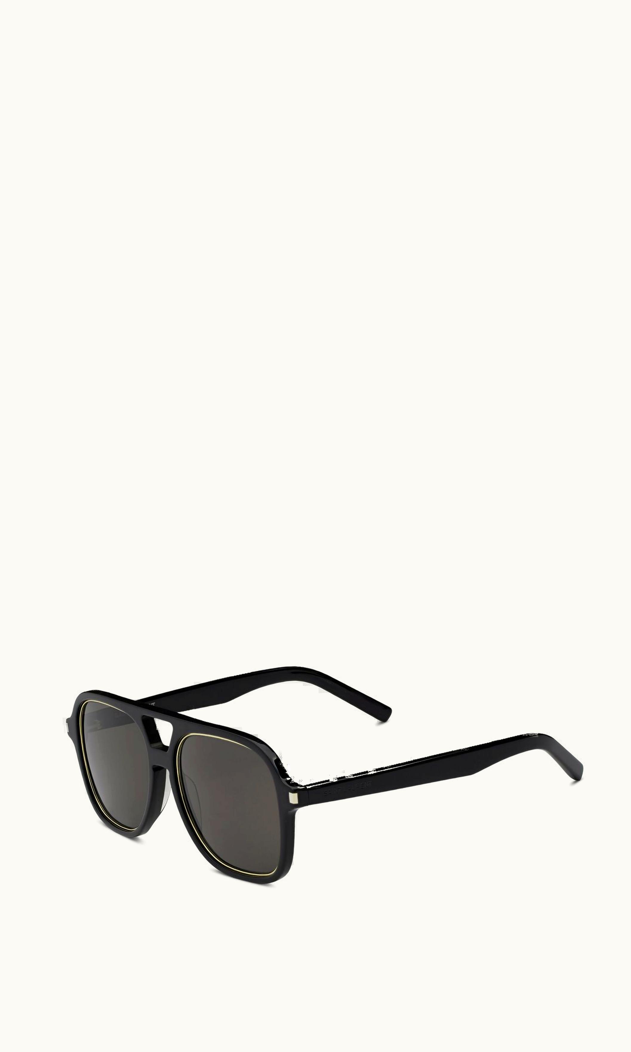 Saint Laurent Saint Laurent Sl 602 Rim Black And Light Gold