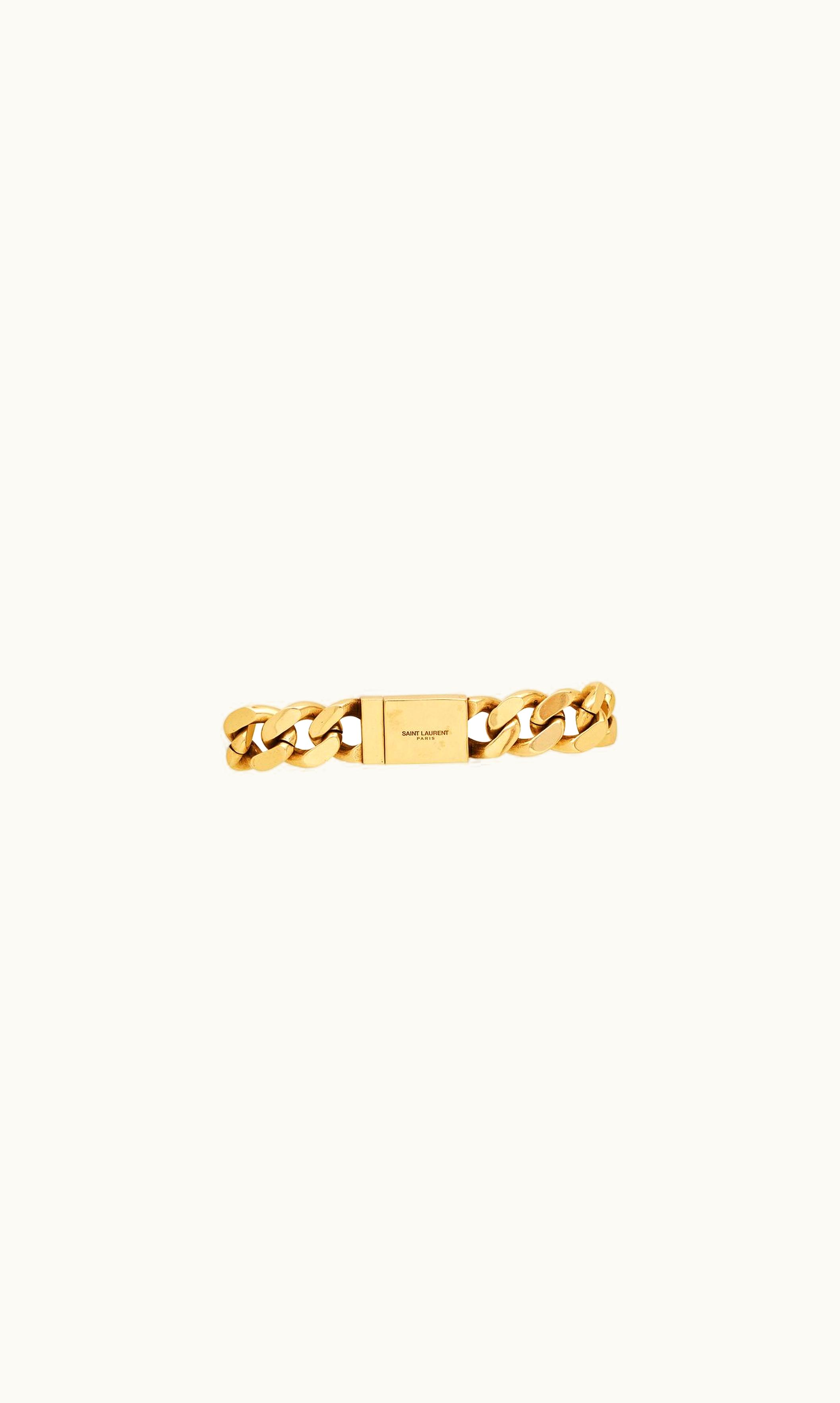 Saint Laurent Saint Laurent Two-Tone Chain Bracelet In Metal Gold