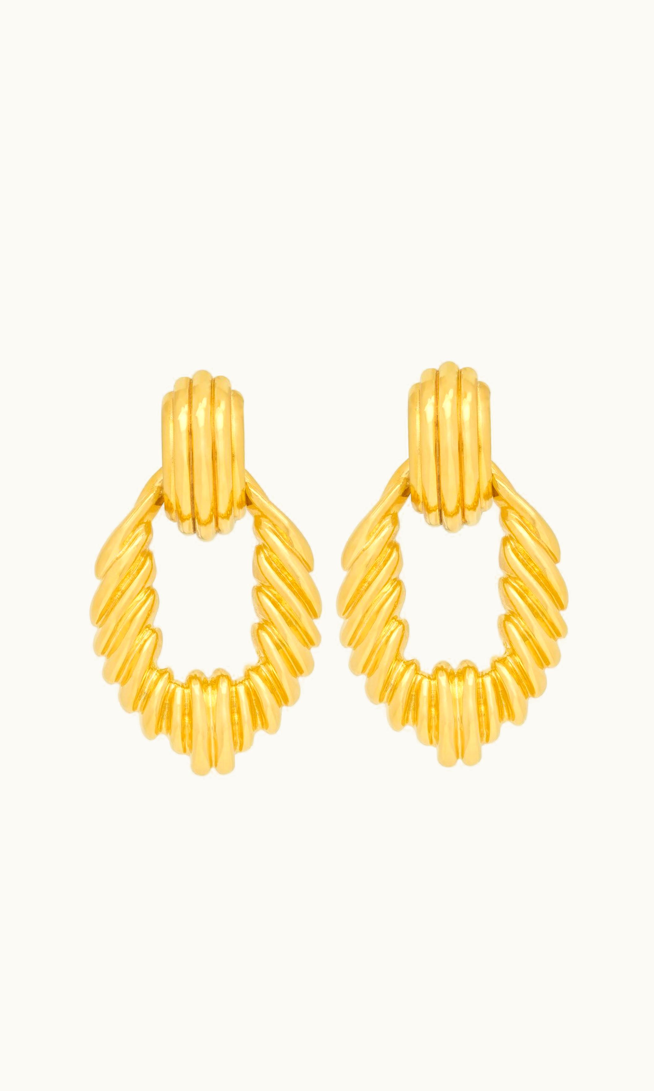 Saint Laurent Saint Laurent Link Vintage Earrings In Metal Gold