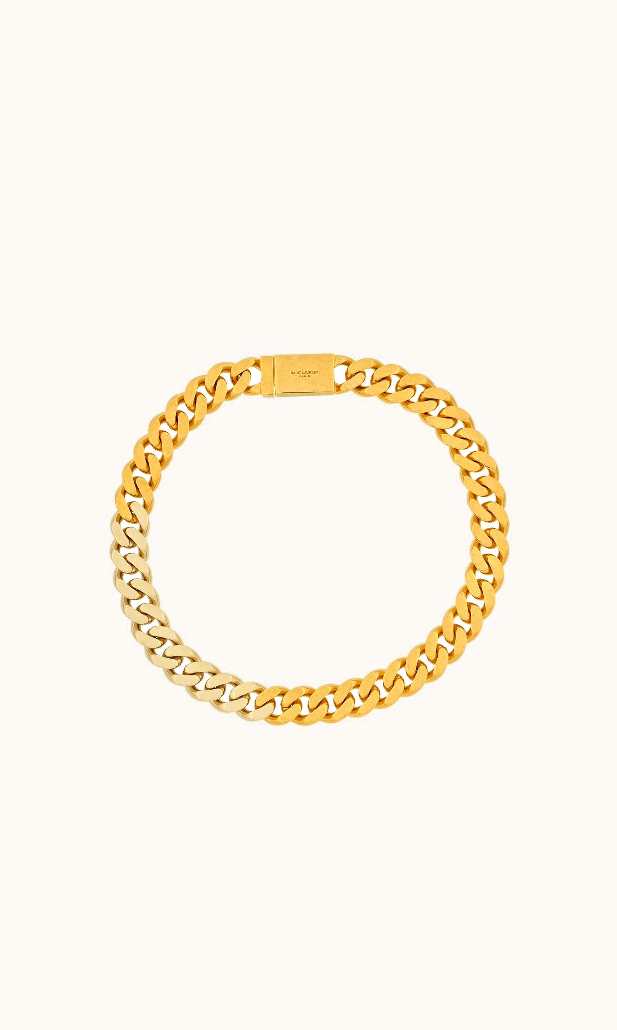 Saint Laurent Saint Laurent Two-Tone Chain Necklace In Metal Gold