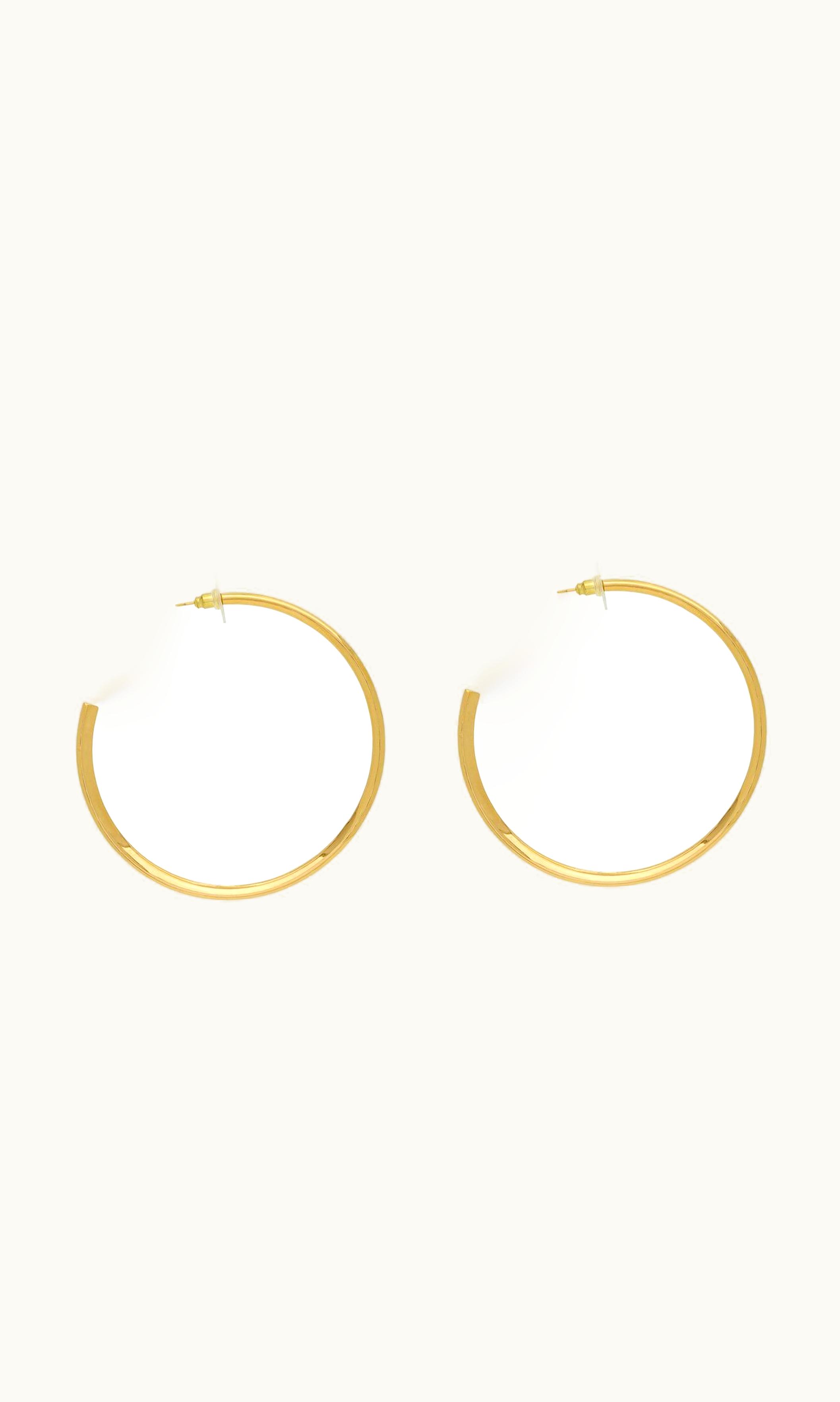 Saint Laurent Saint Laurent Heart Hoop Earrings In Metal Gold
