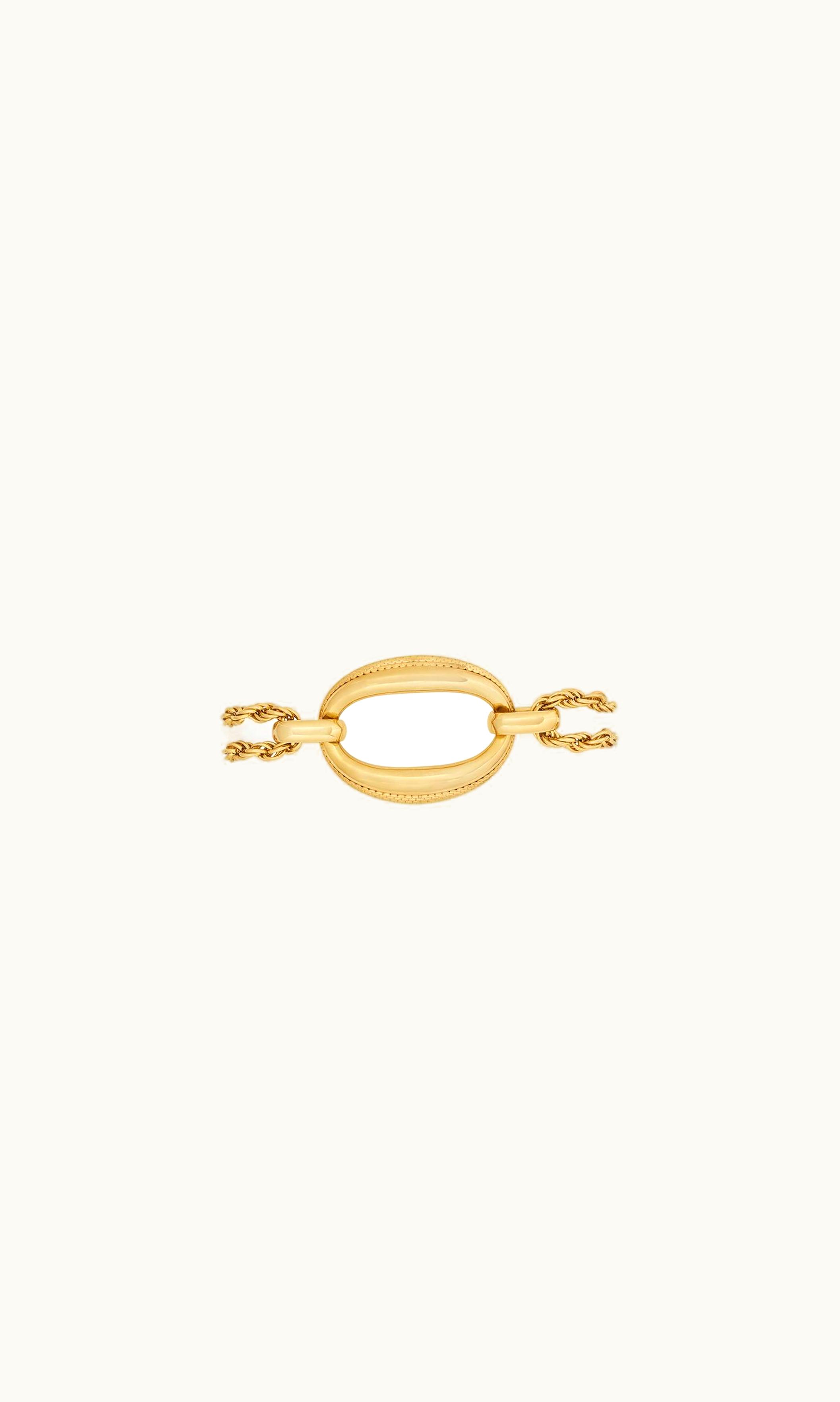 Saint Laurent Saint Laurent Rope And Node Bracelet In Metal Gold
