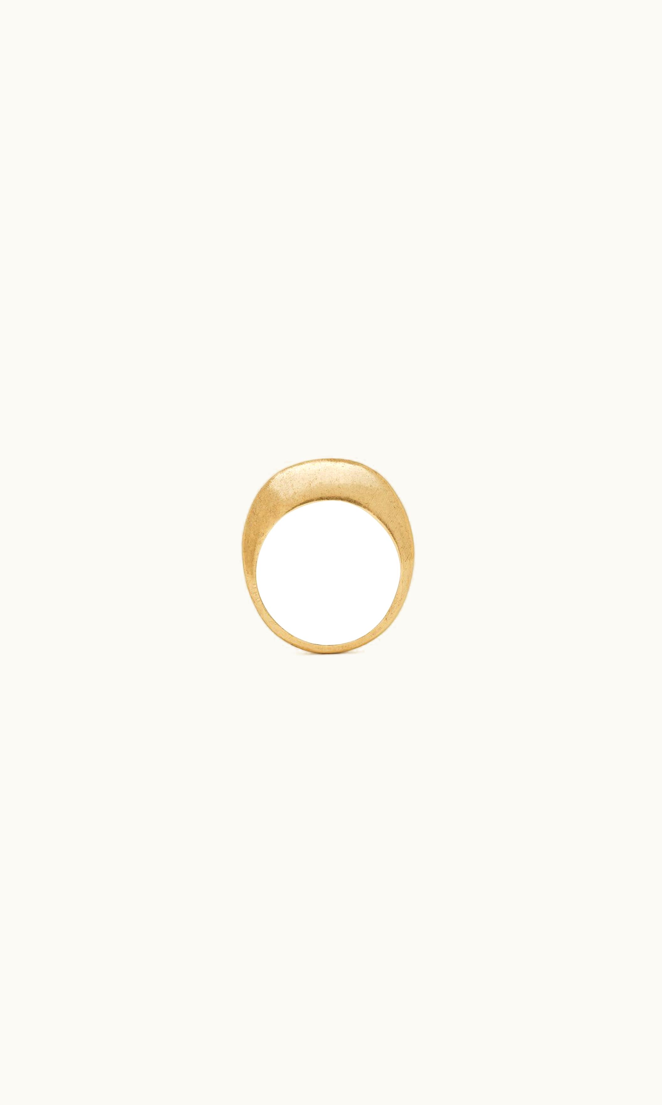 Saint Laurent Saint Laurent Medium Bumpy Ring In Metal Aged Gold