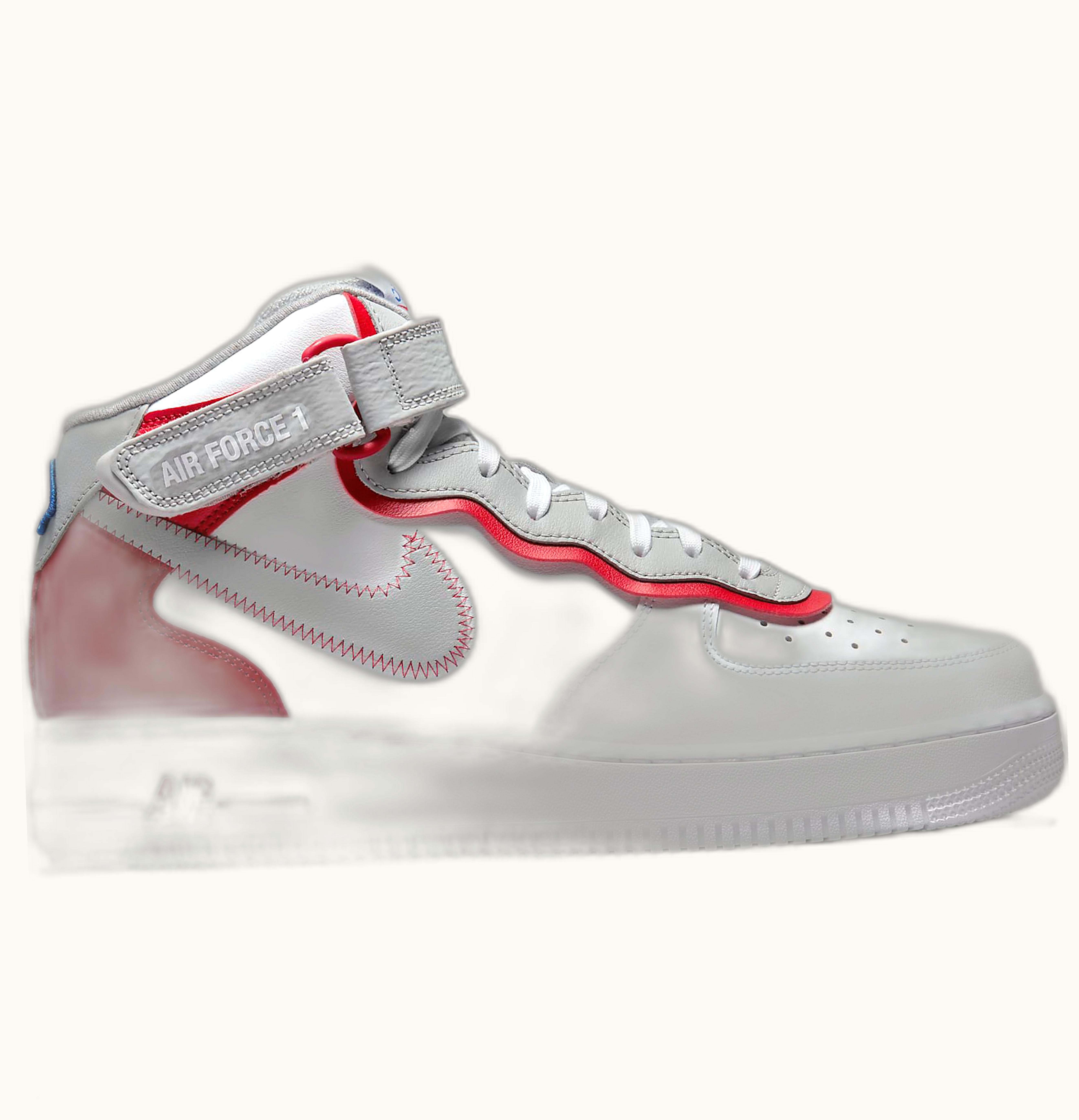 Nike Nike Air Force 1 Mid Athletic Club White Gym Red
