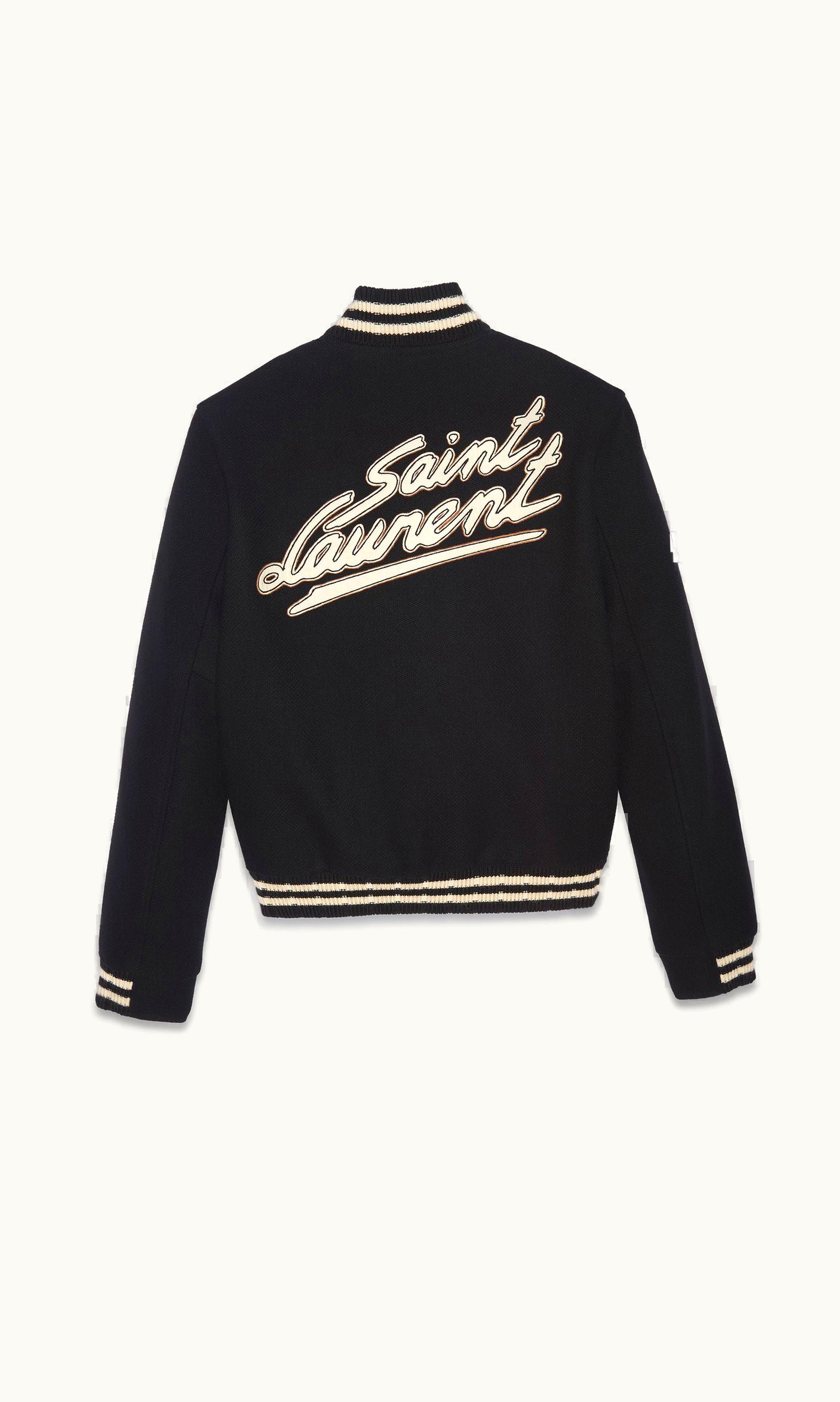 Saint Laurent Saint Laurent Teddy Jacket In Wool Black BLACK