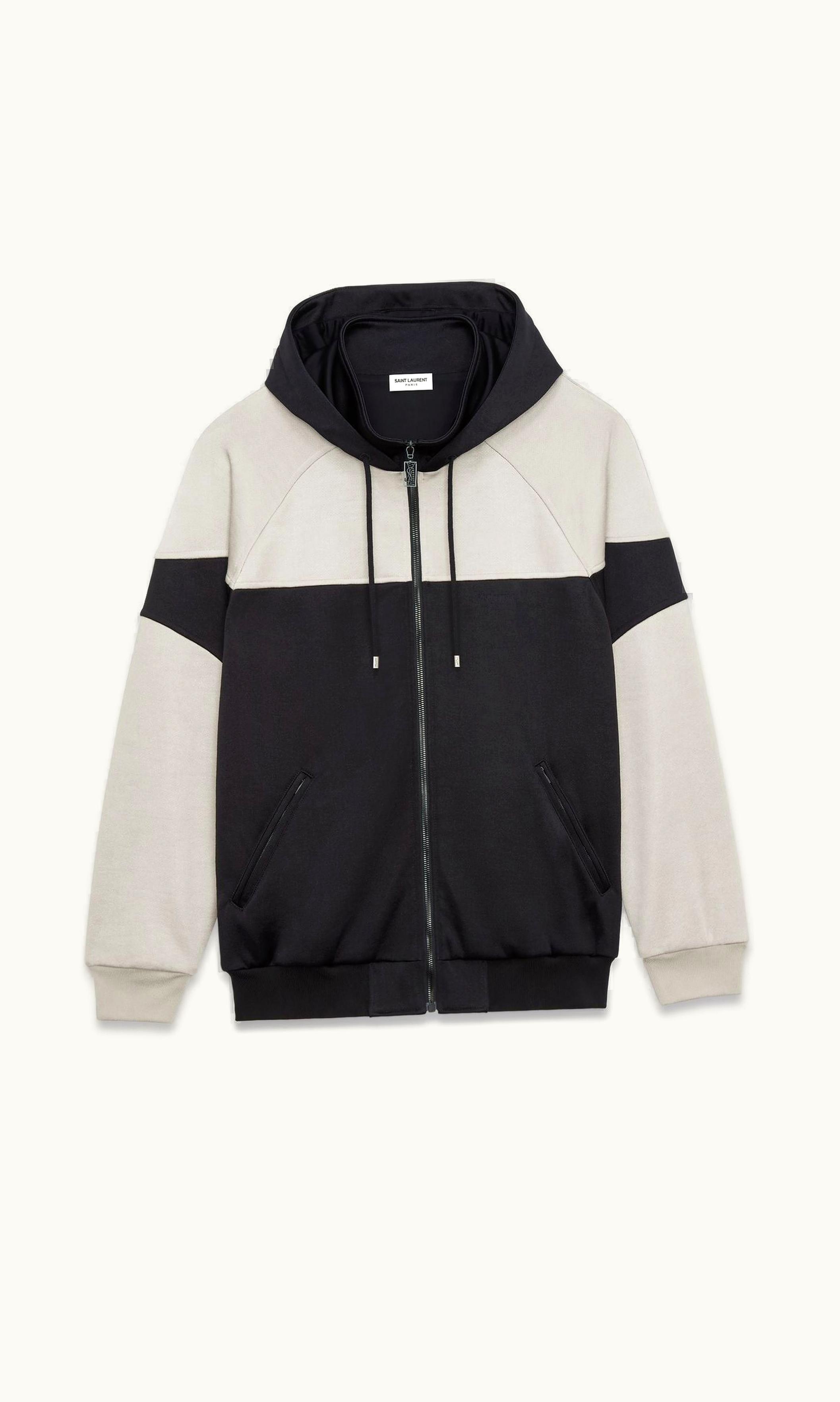 Saint Laurent Saint Laurent Zip-Up Hoodie Noir Perle