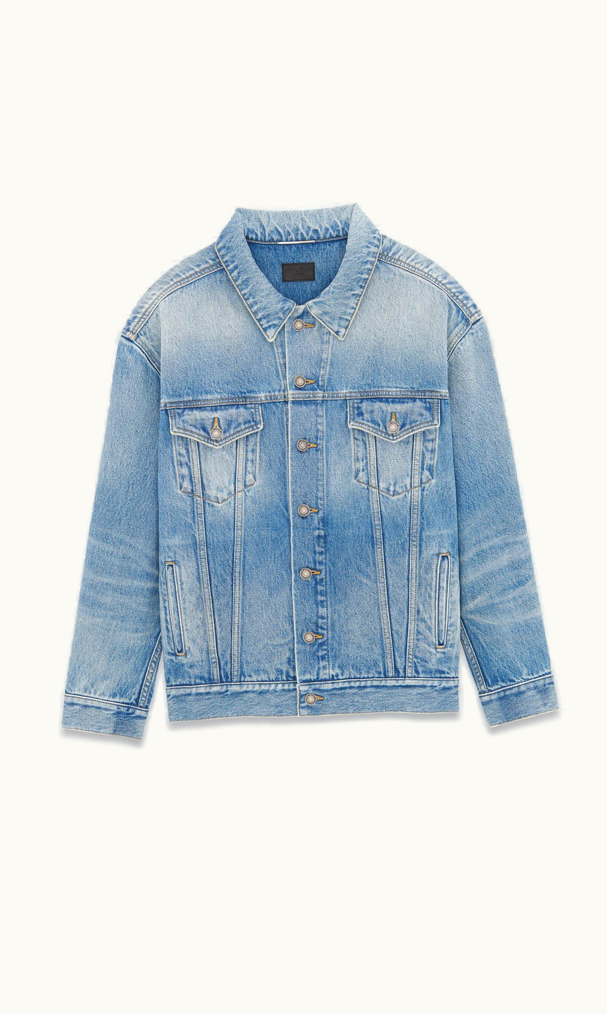 Saint Laurent Saint Laurent Oversized Jacket In Lake Medium Blue Denim Lake Medium Blue
